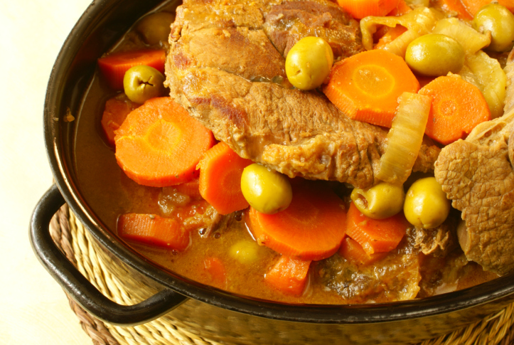 Guiso de ternera con aceitunas