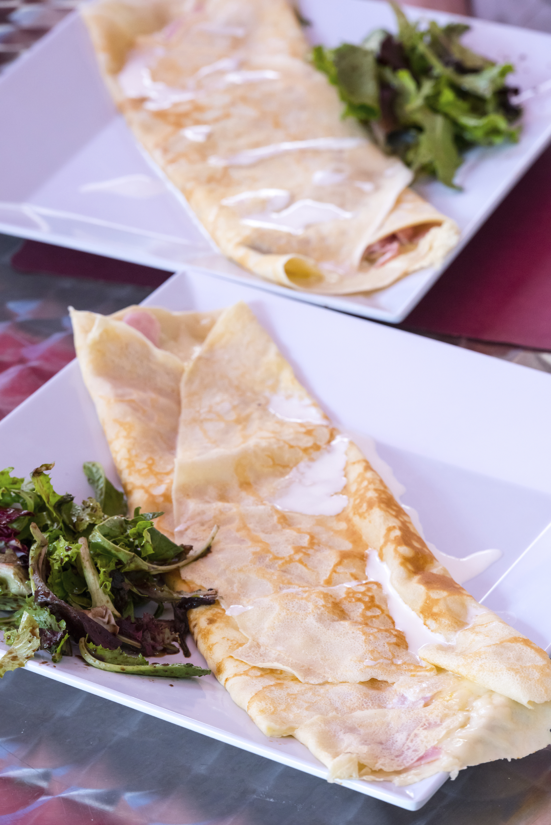 Crepes de jamón y queso