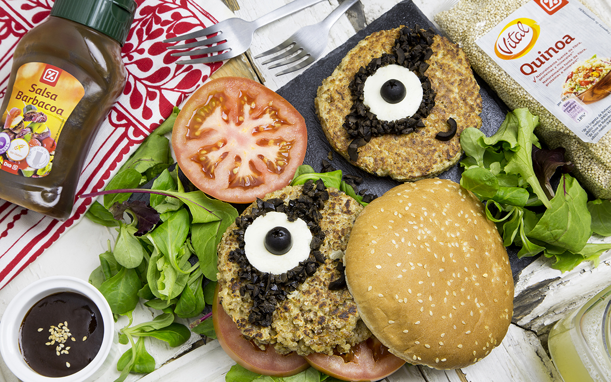 Hamburguesa vegetal Minion de quinoa y curry