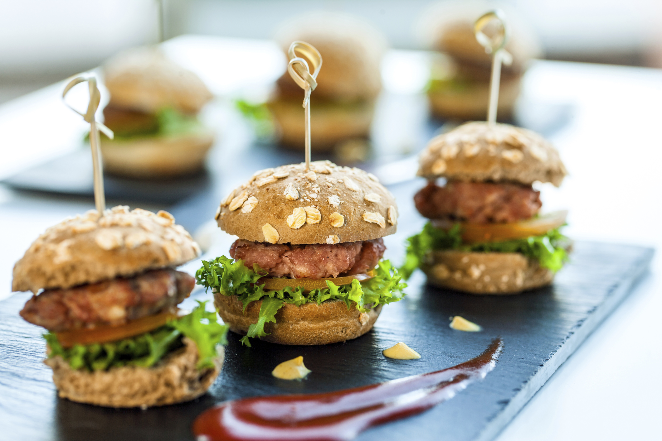 Hamburguesas caseras para reuniones o fiestas