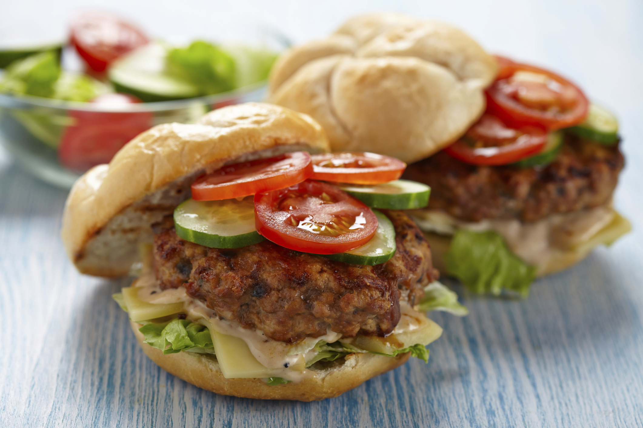 Hamburguesas de carne de ternera y verdura