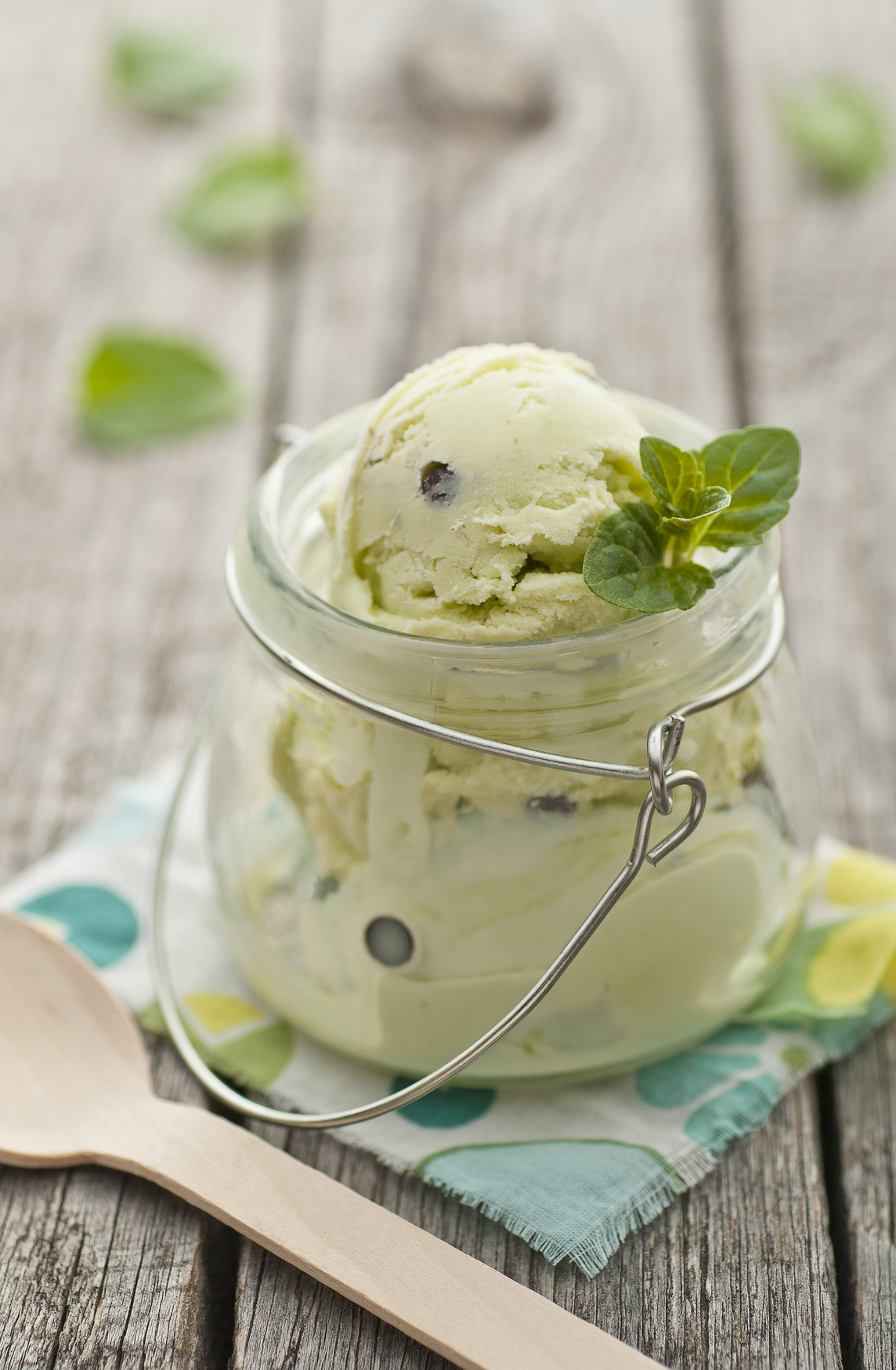 Helado de menta