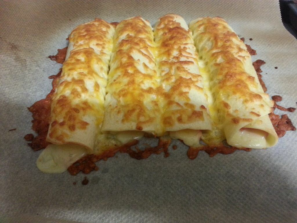 Crepes de jamón y queso