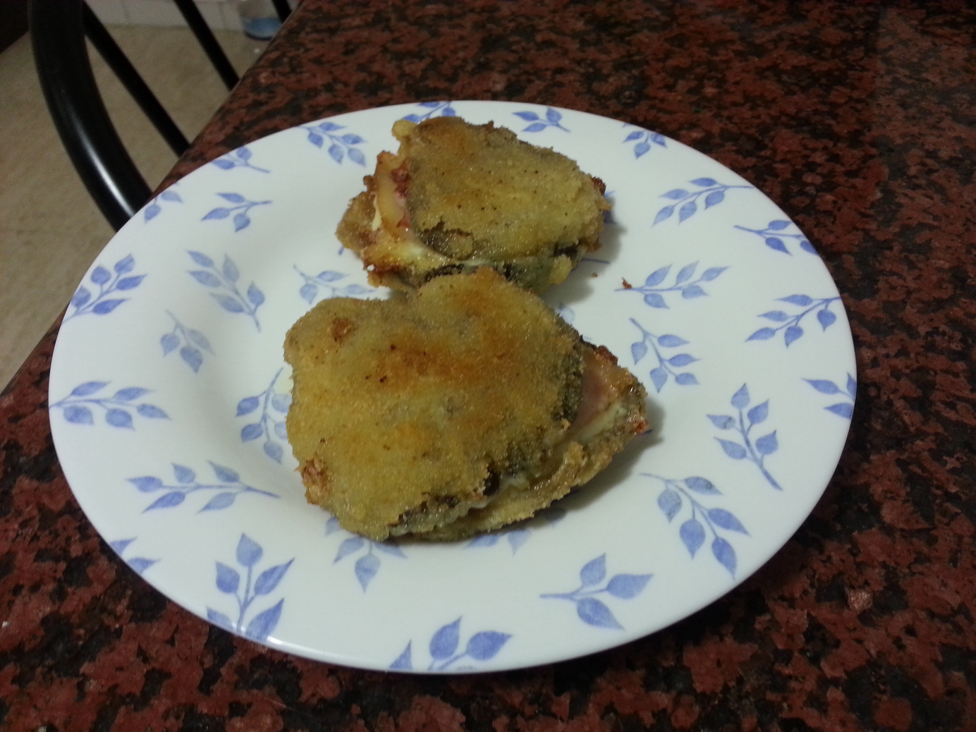 Setas rellenas de bacon y queso