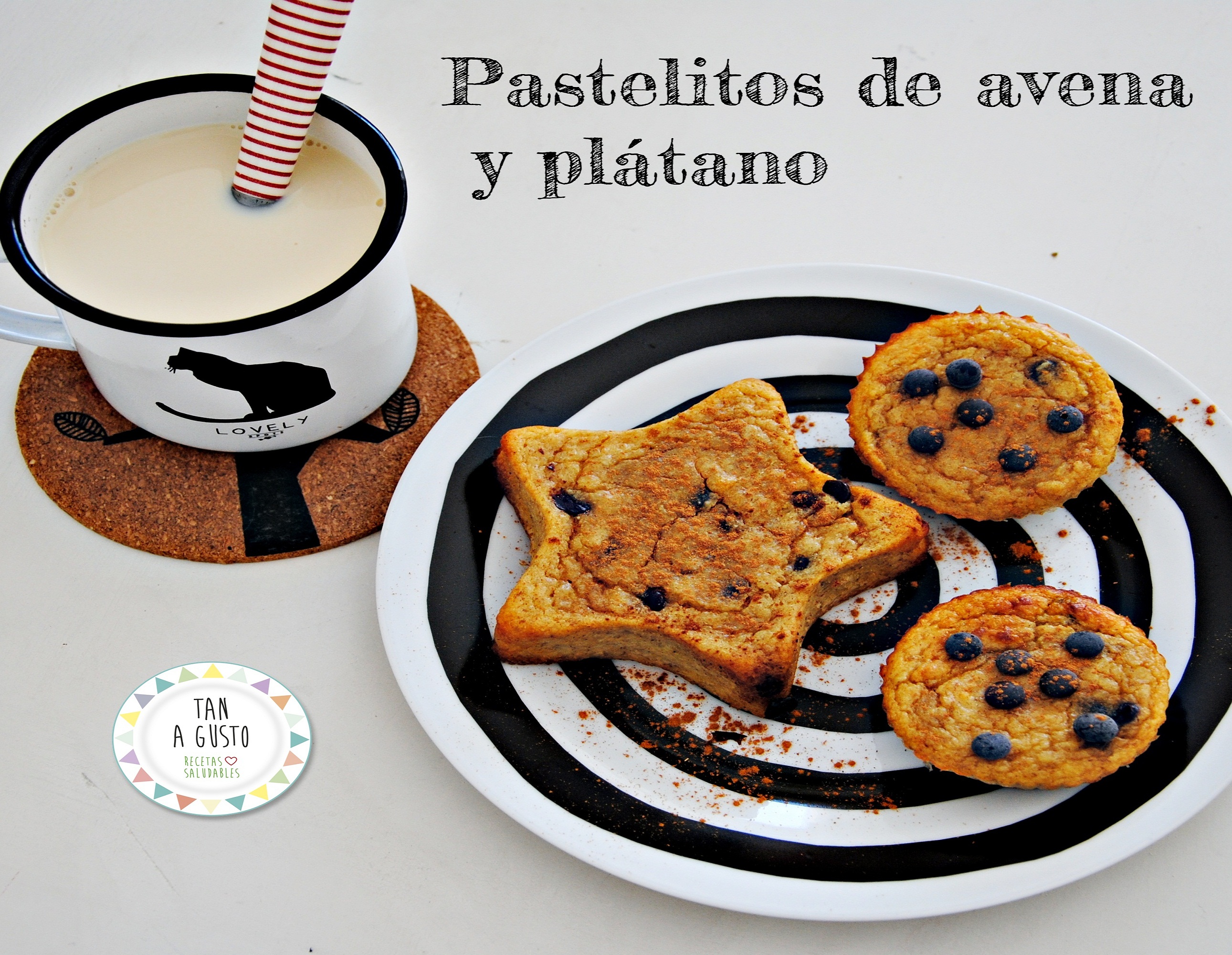 Pastelitos de avena y plátano.