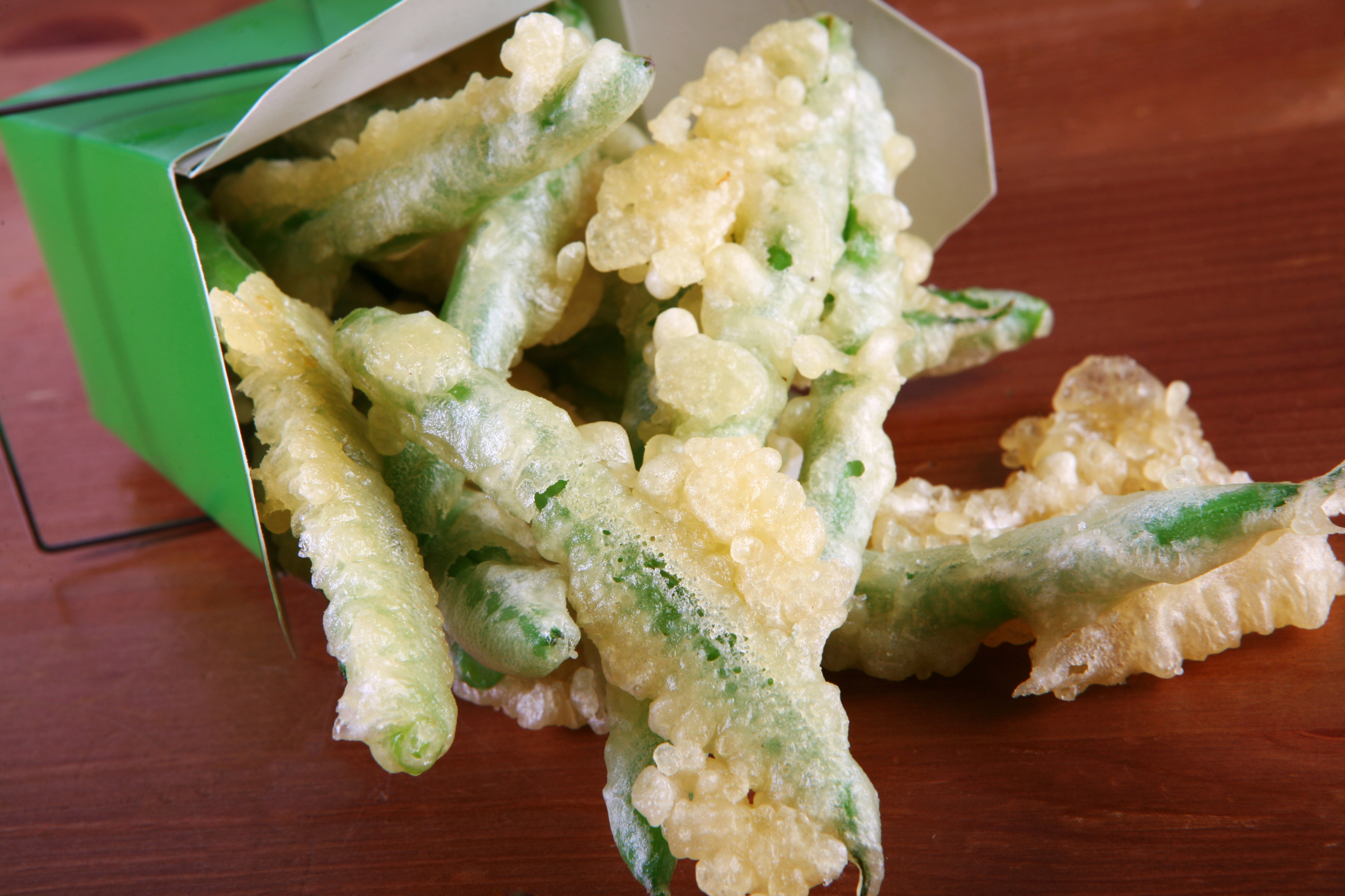 Judías verdes con tempura