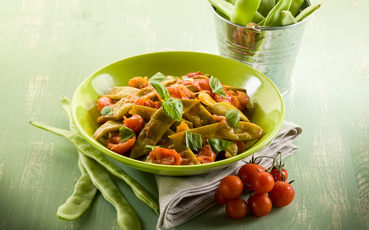 Judías verdes rehogadas con tomate