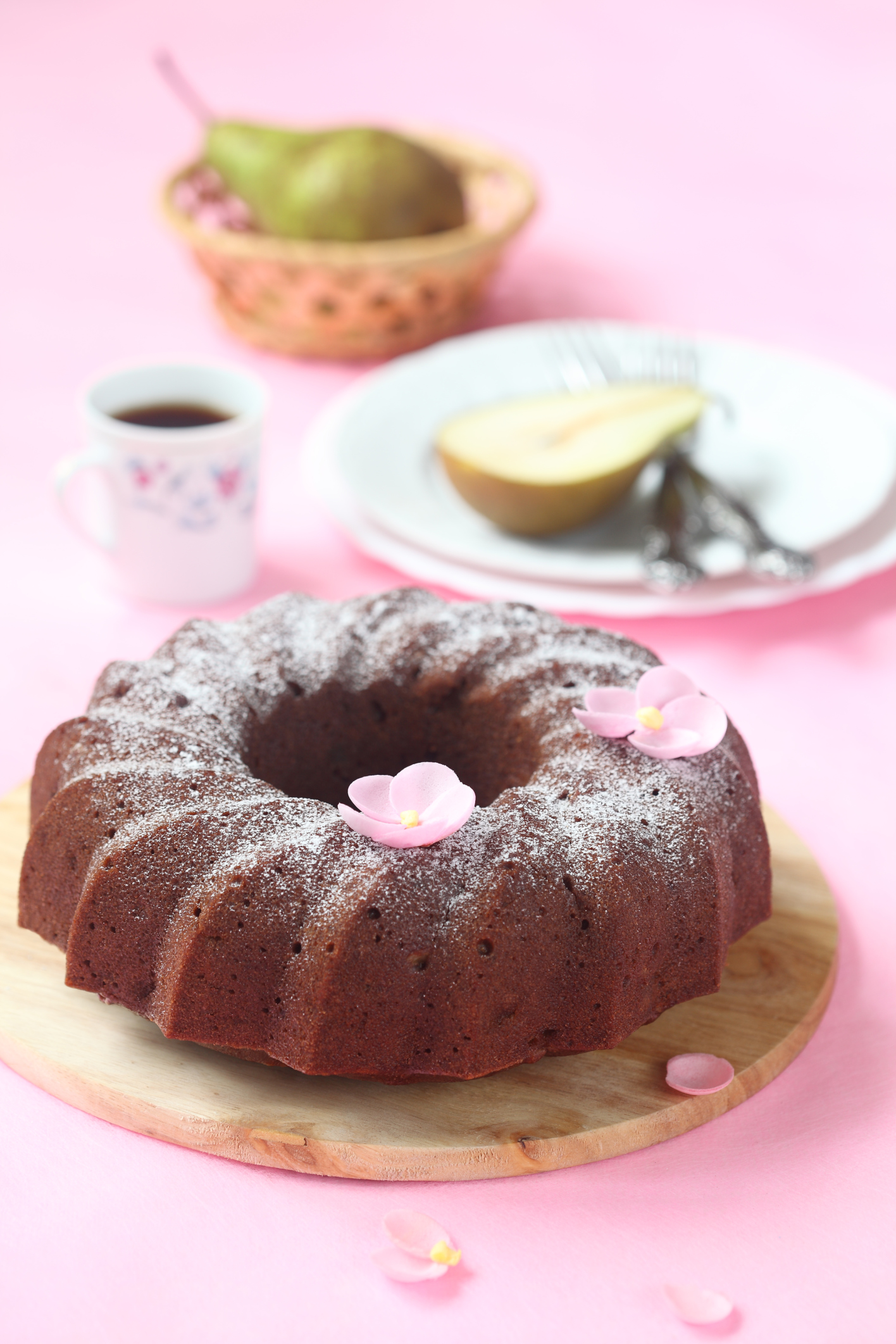 Tarta de chocolate con azúcar