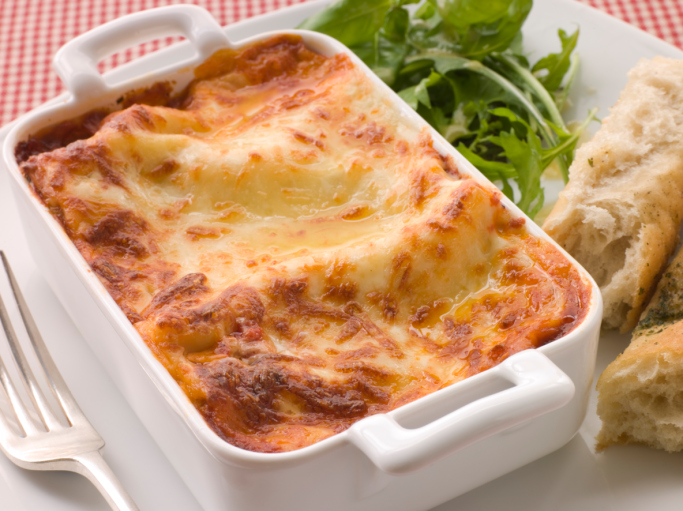 Lasagna de carne de soja