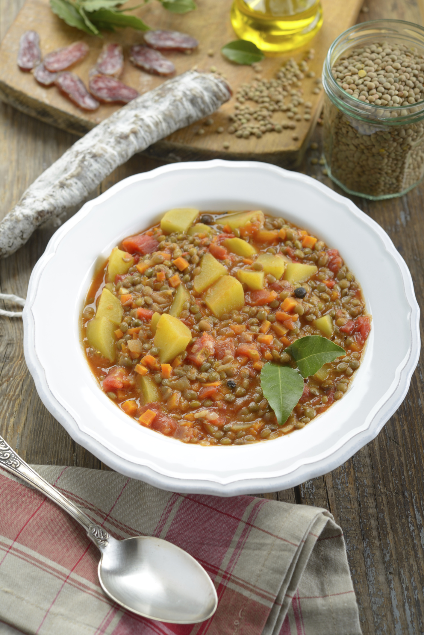 Lentejas guisadas con verduras