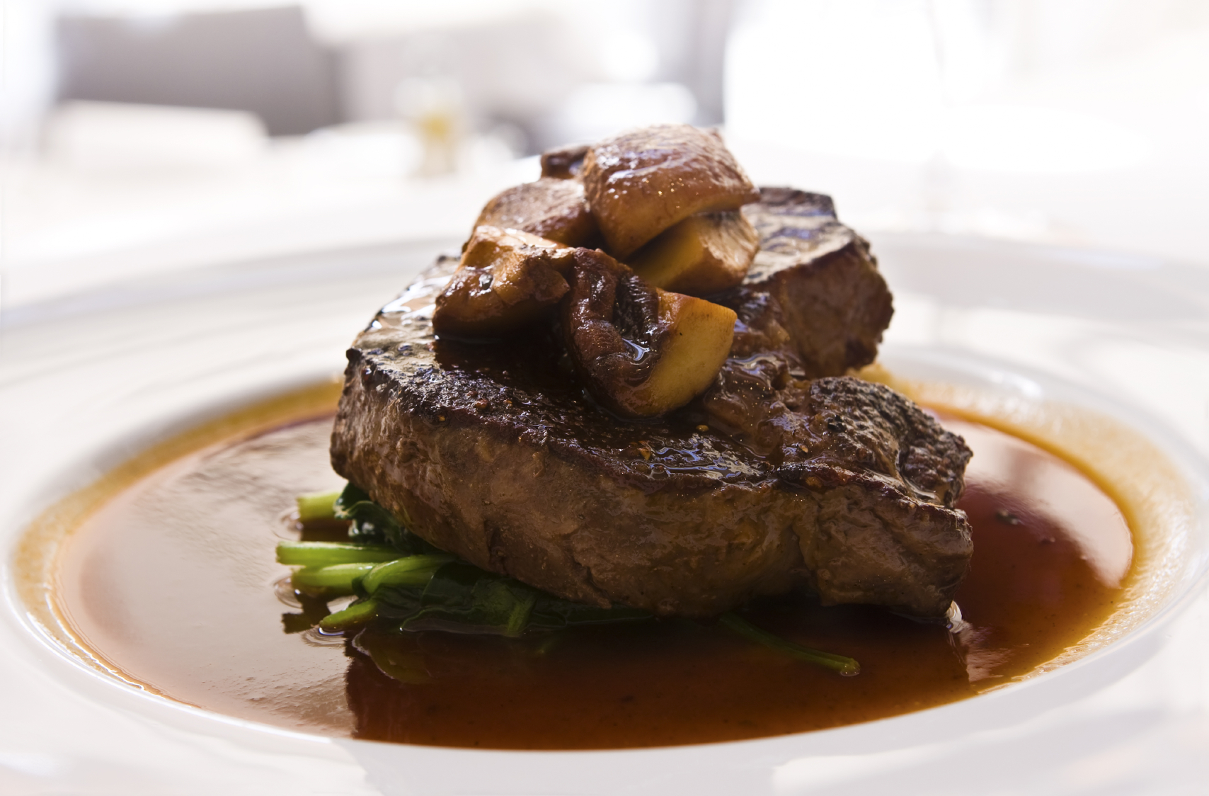 Lomo con hongos mixtos