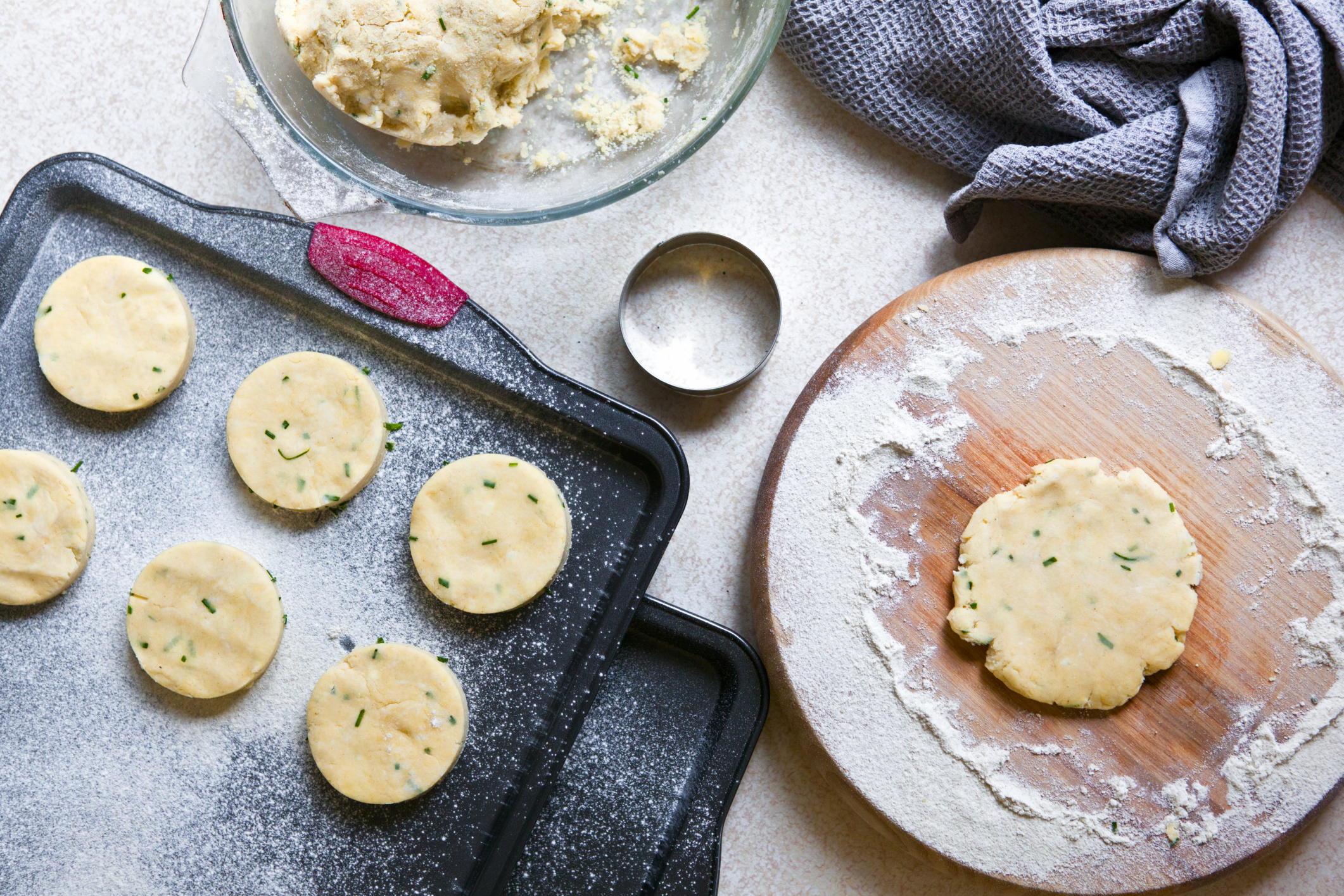 Masa base de tapitas para alfajores salados
