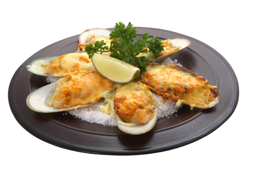 Mejillones rellenos con bechamel