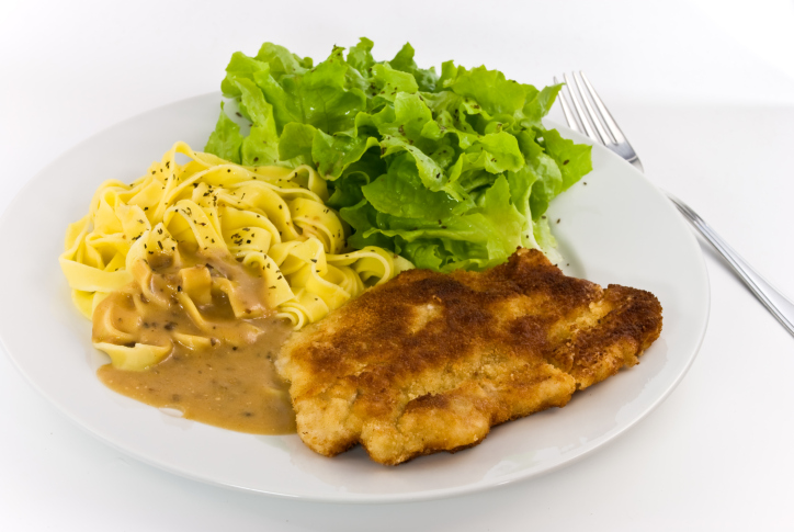 Milanesas de cerdo con rebozado de avellanas