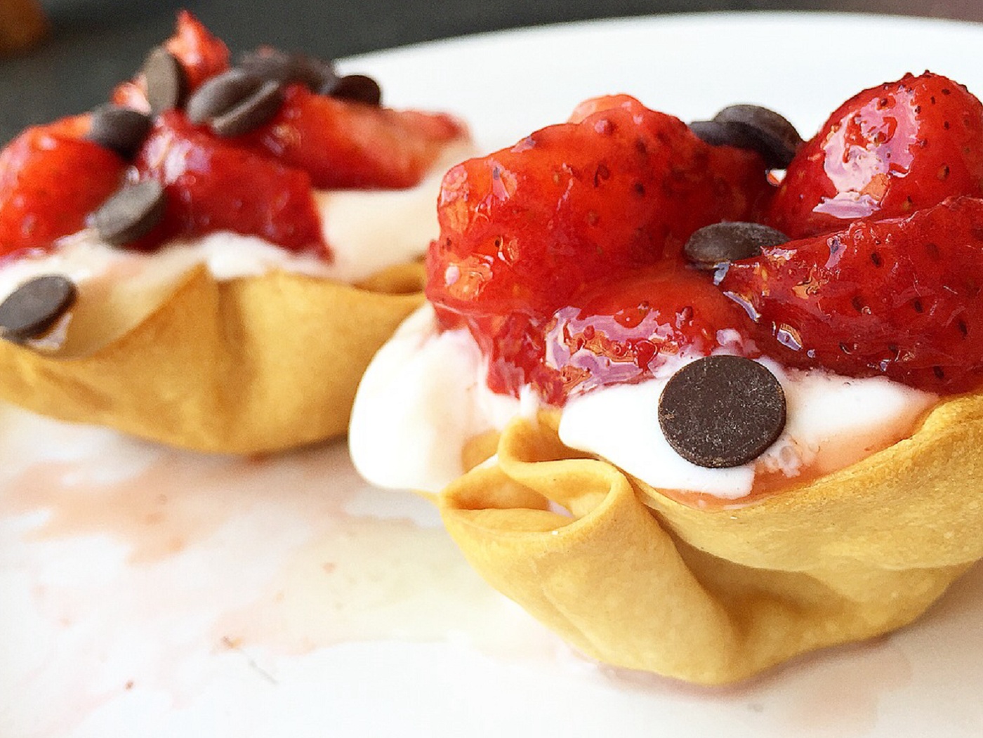 Tartaletas de queso y fruta