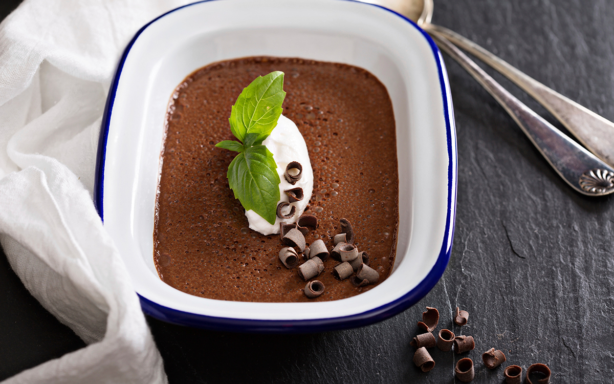 Mousse de chocolate con vainilla