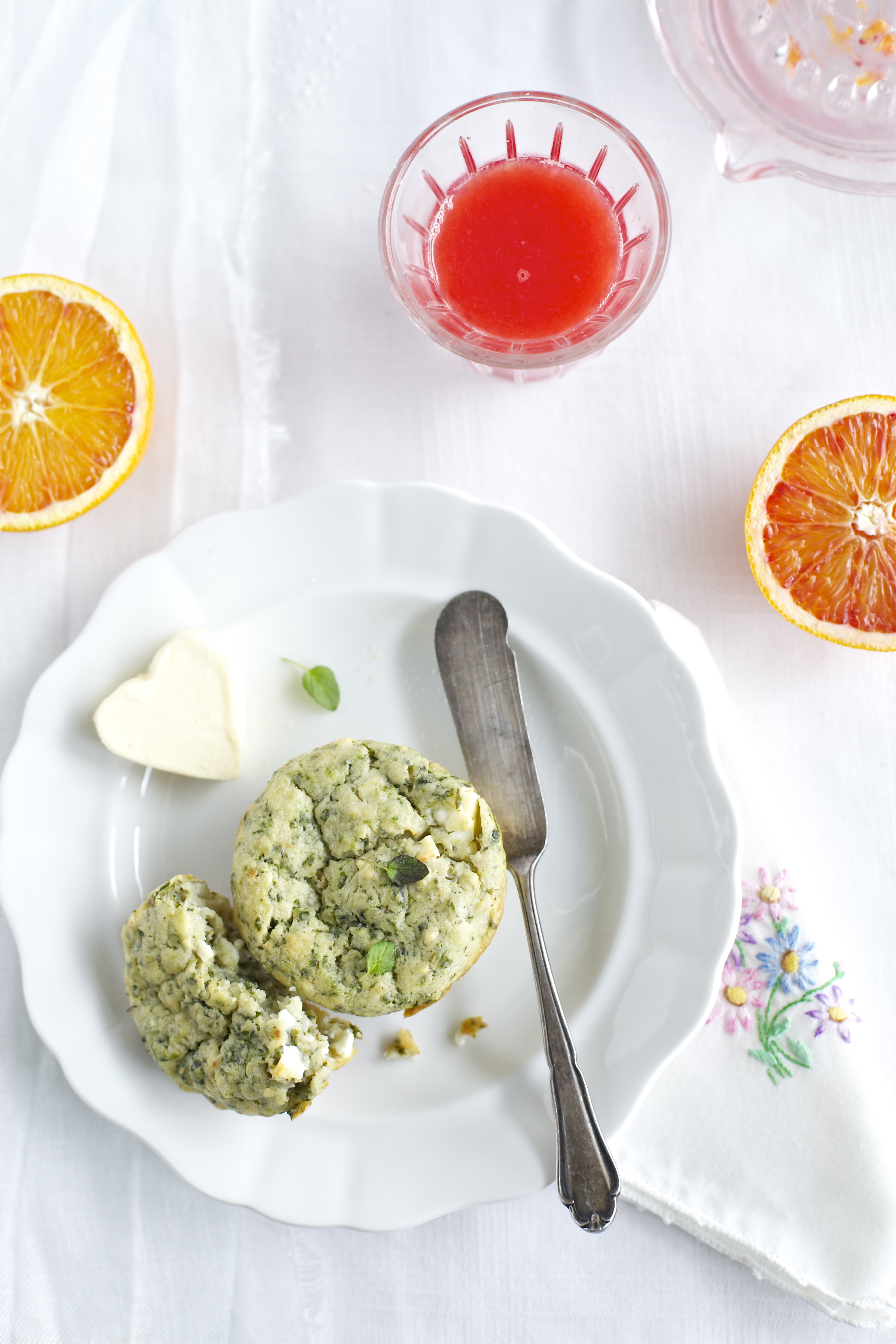 Muffins de espinacas y queso parmesano