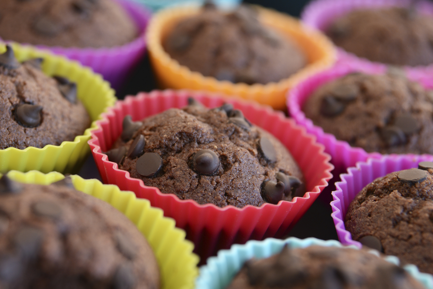 Muffins con perlas de chocolate