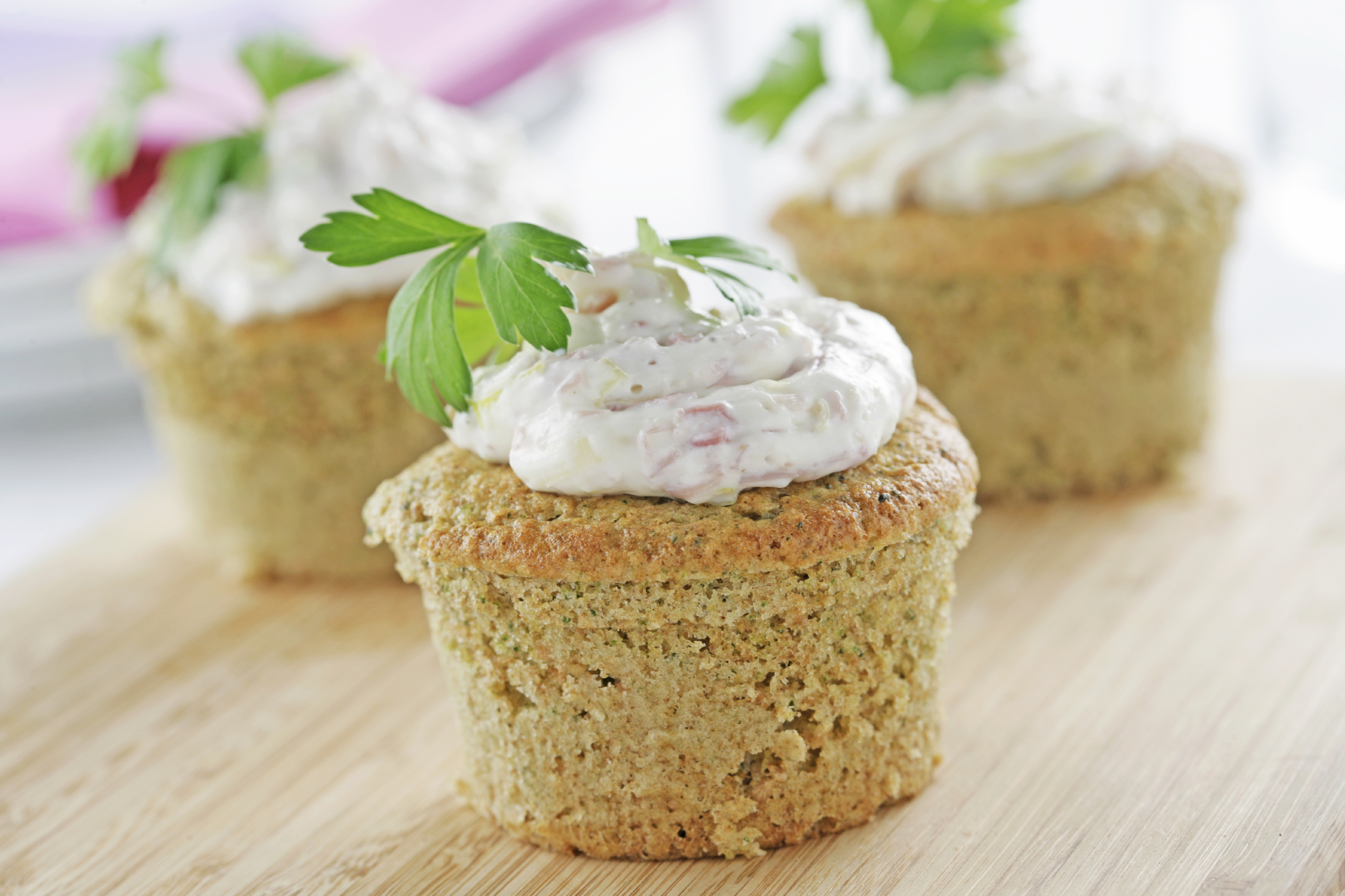Muffins de verduras con jamón y queso