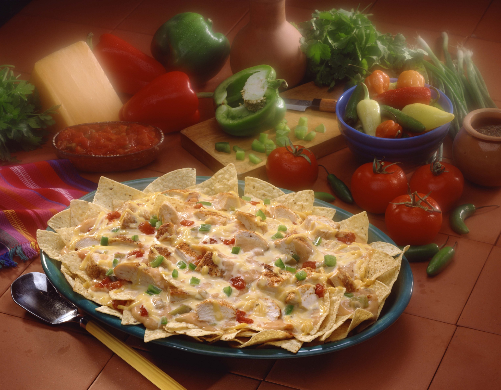 Nachos de pollo