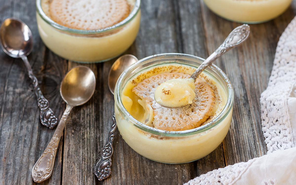 Natillas con galleta