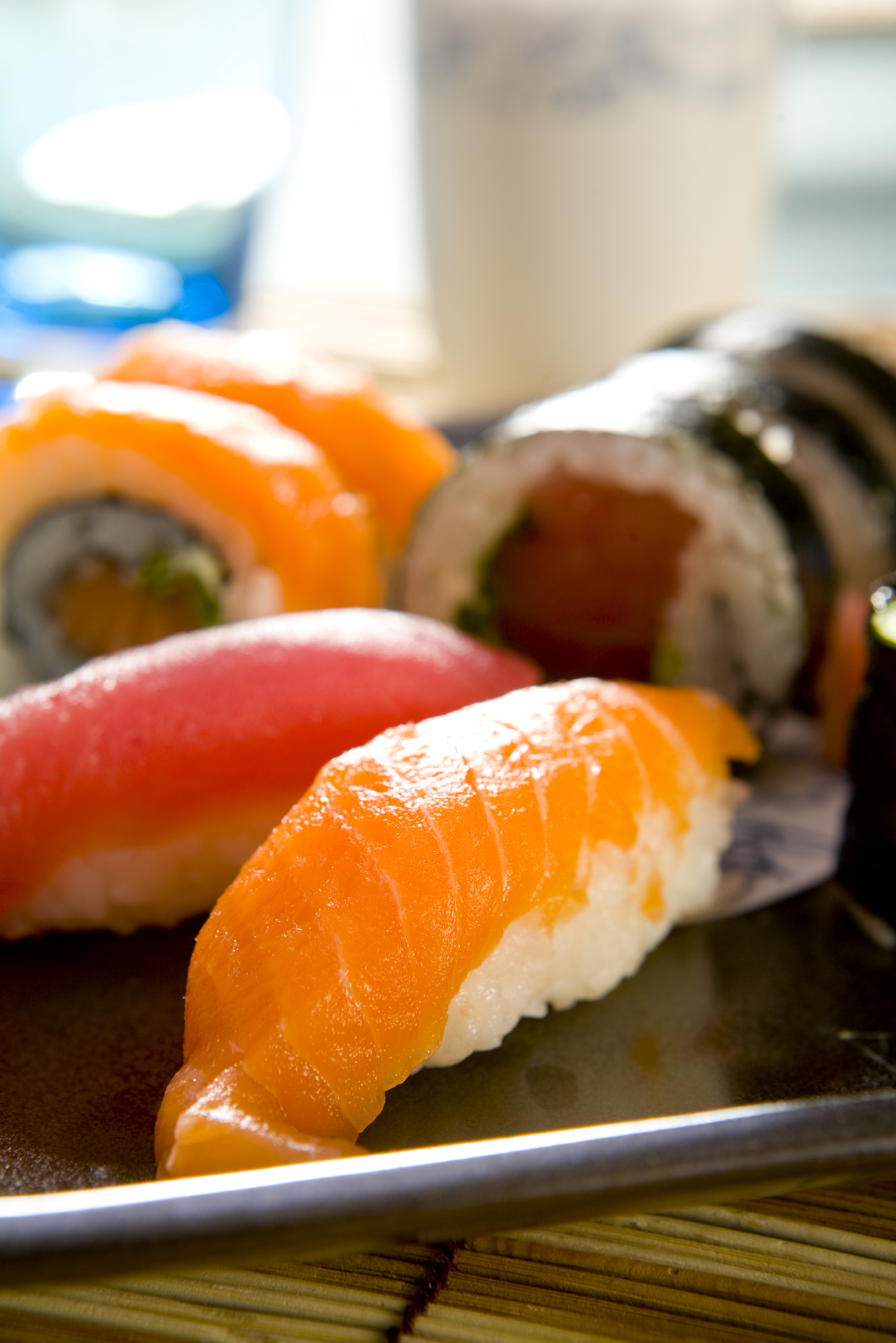 Nigiri o sushi de salmón