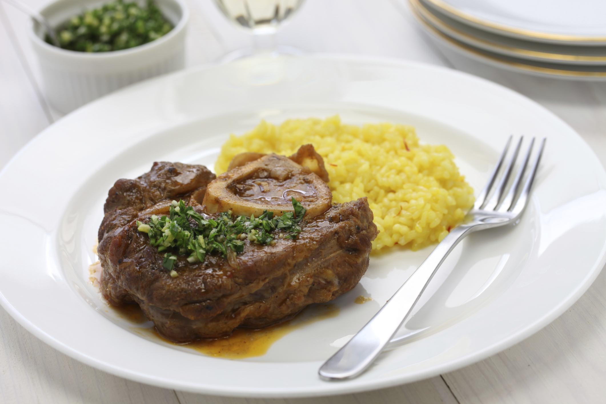 Ossobuco cocinado a la Milanesa