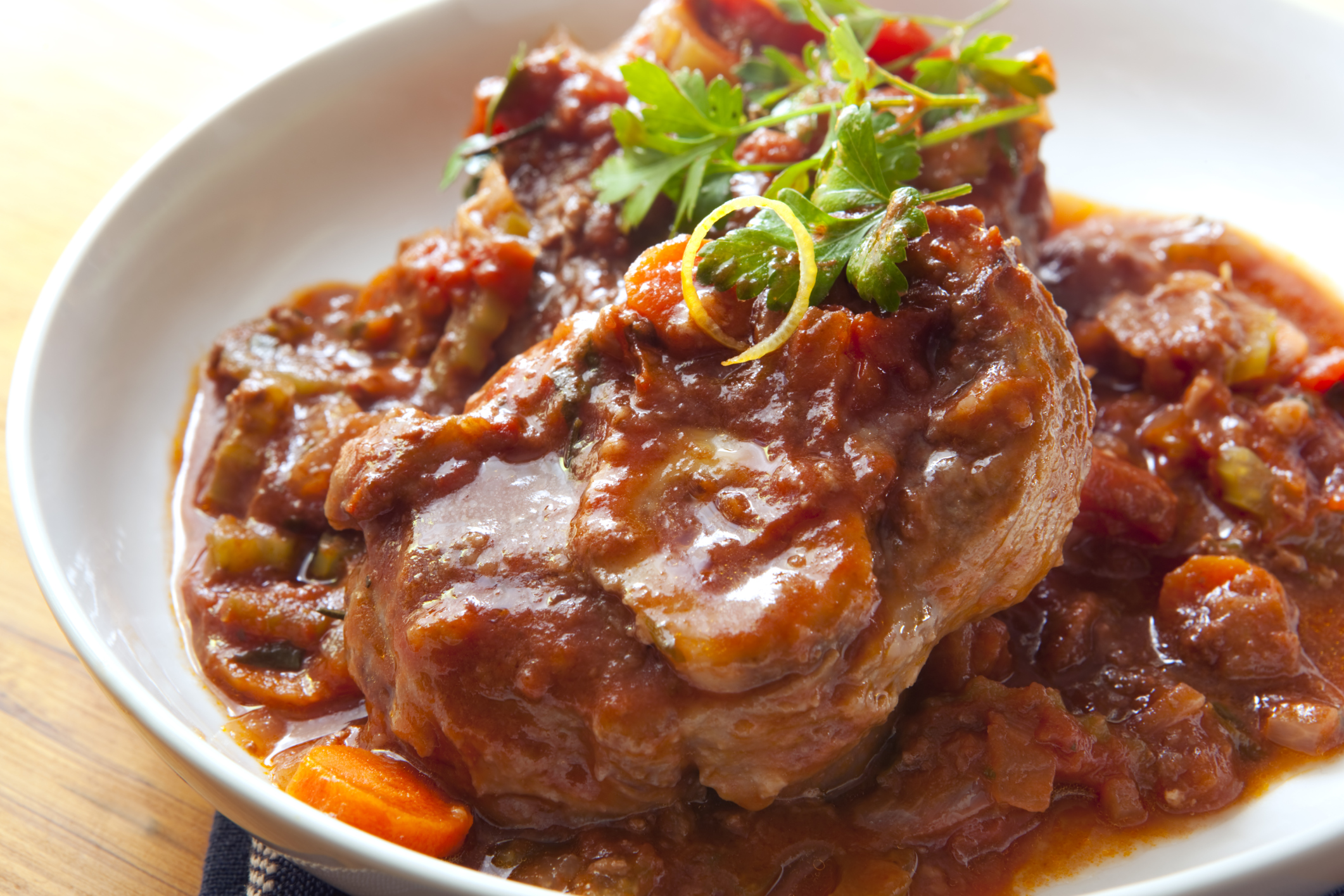 Ossobuco de ternero con naranja y canela