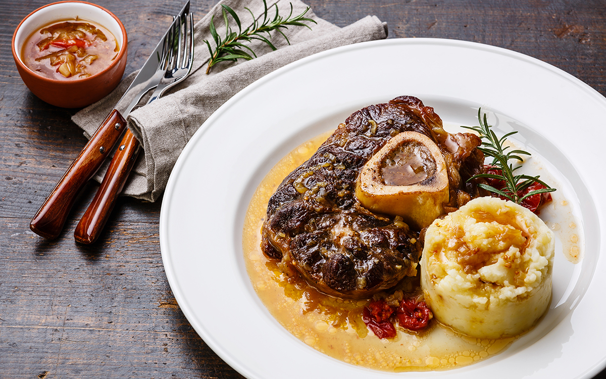 Ossobuco con puré de patata 