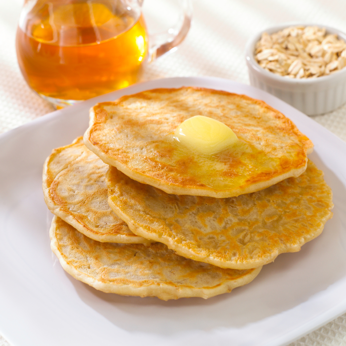 Pancakes de avena, linaza y canela