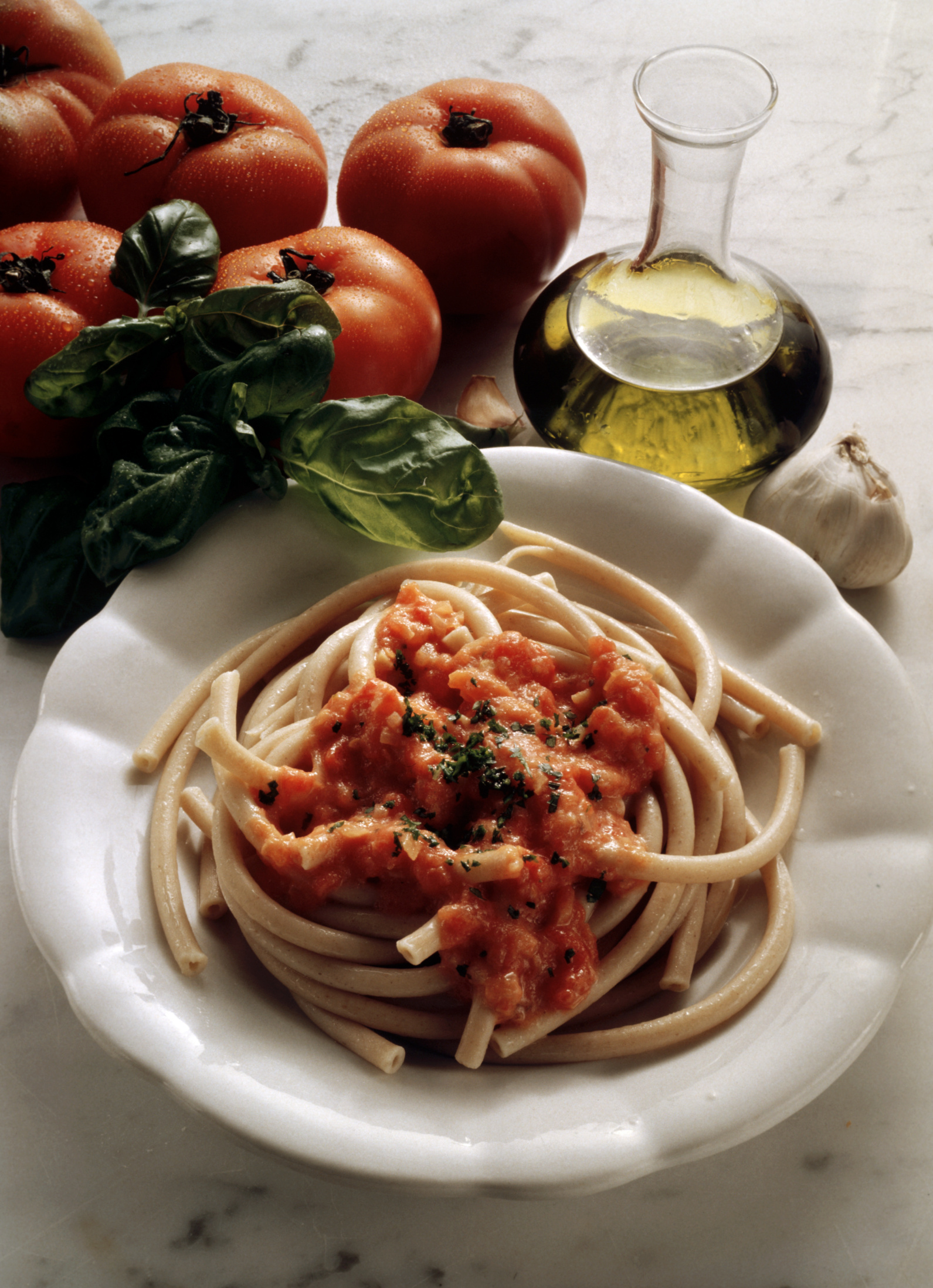 Pasta al Oporto con salsa de tomate