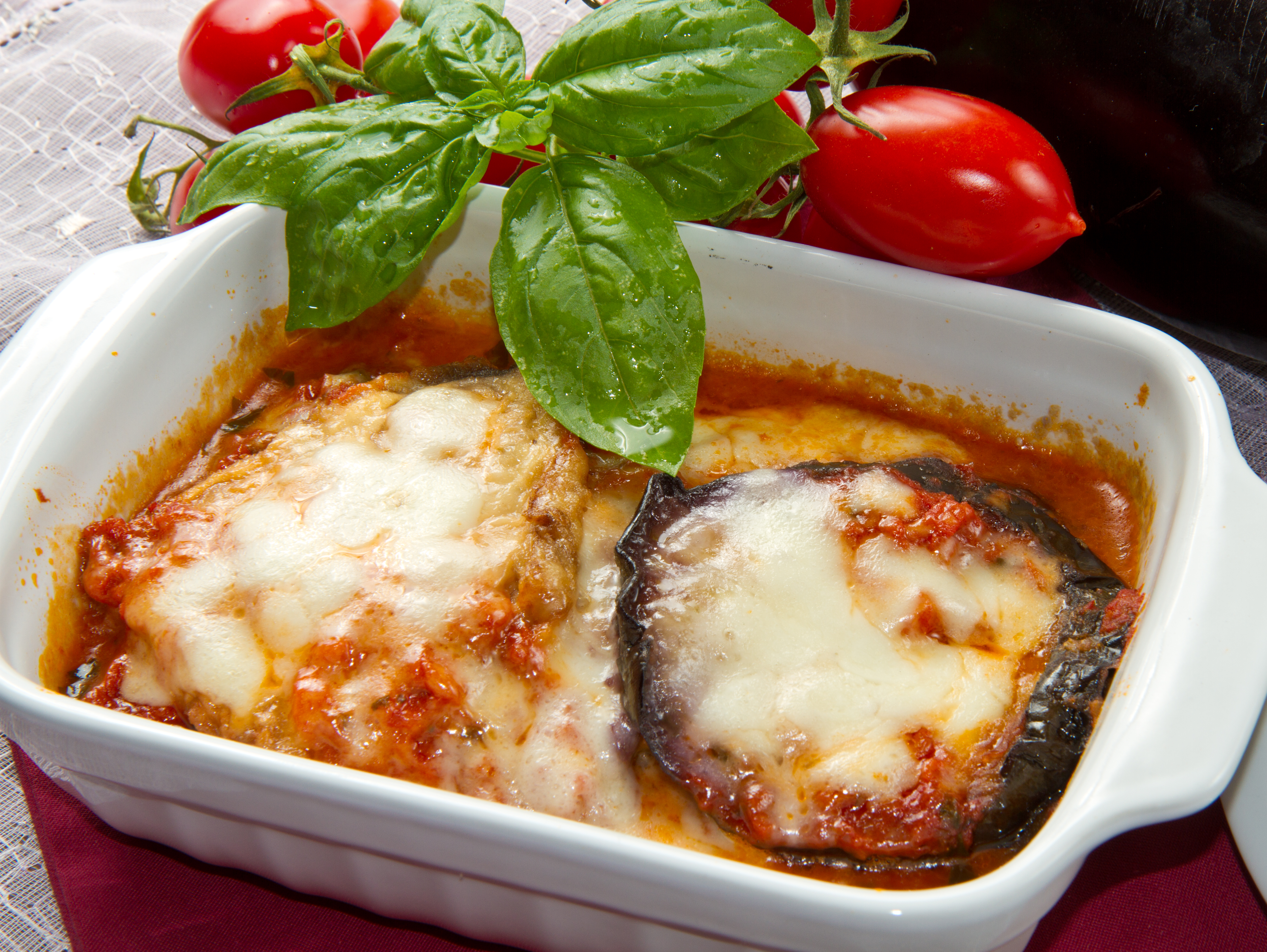 Pastel de berenjenas con mozzarella