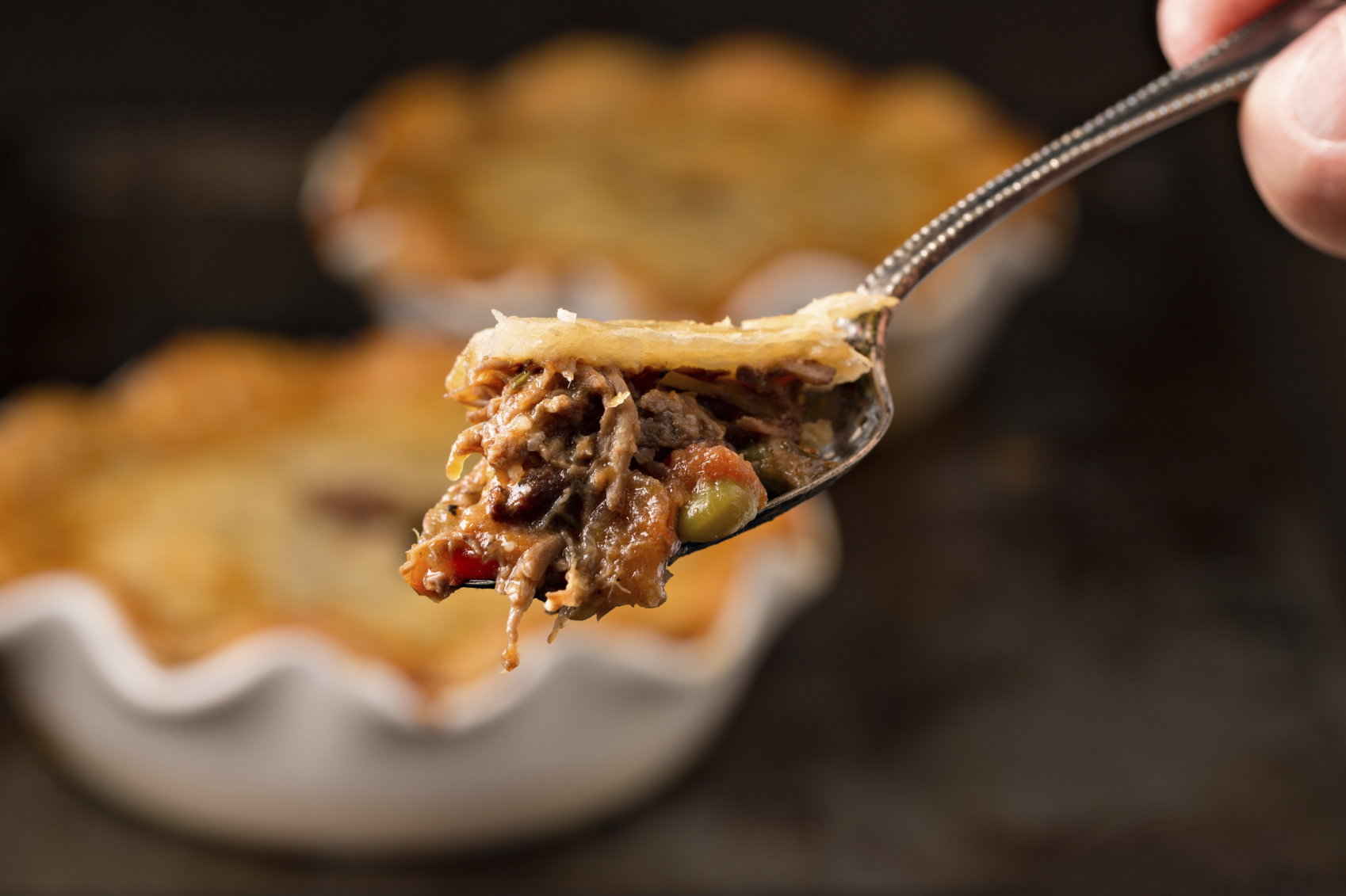 Pastel de carne picada y verduras