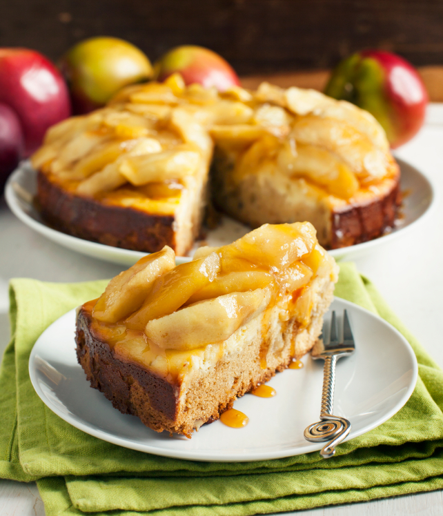 Pastel de requesón y manzana