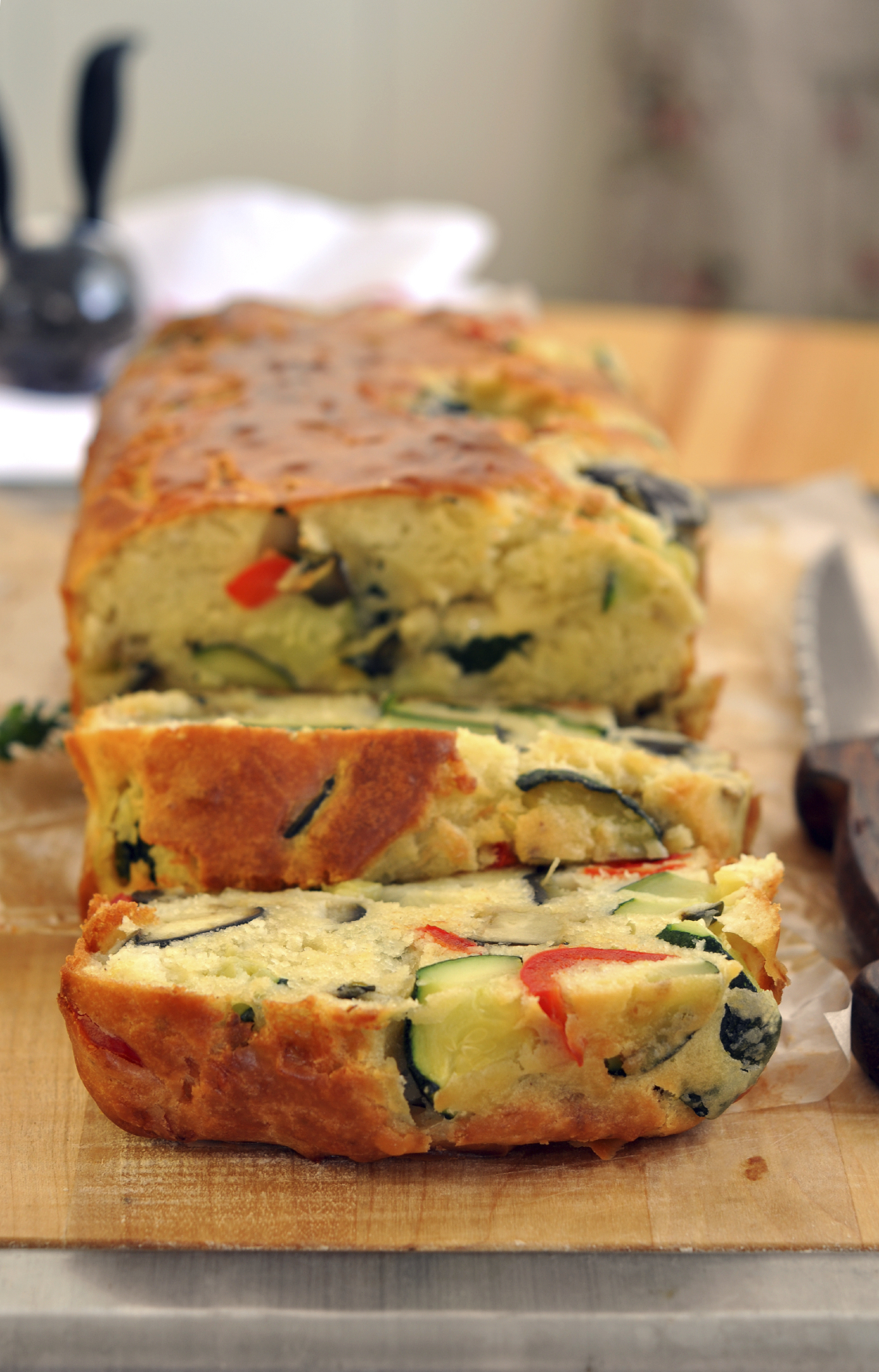 Pastel de verduras con queso parmesano