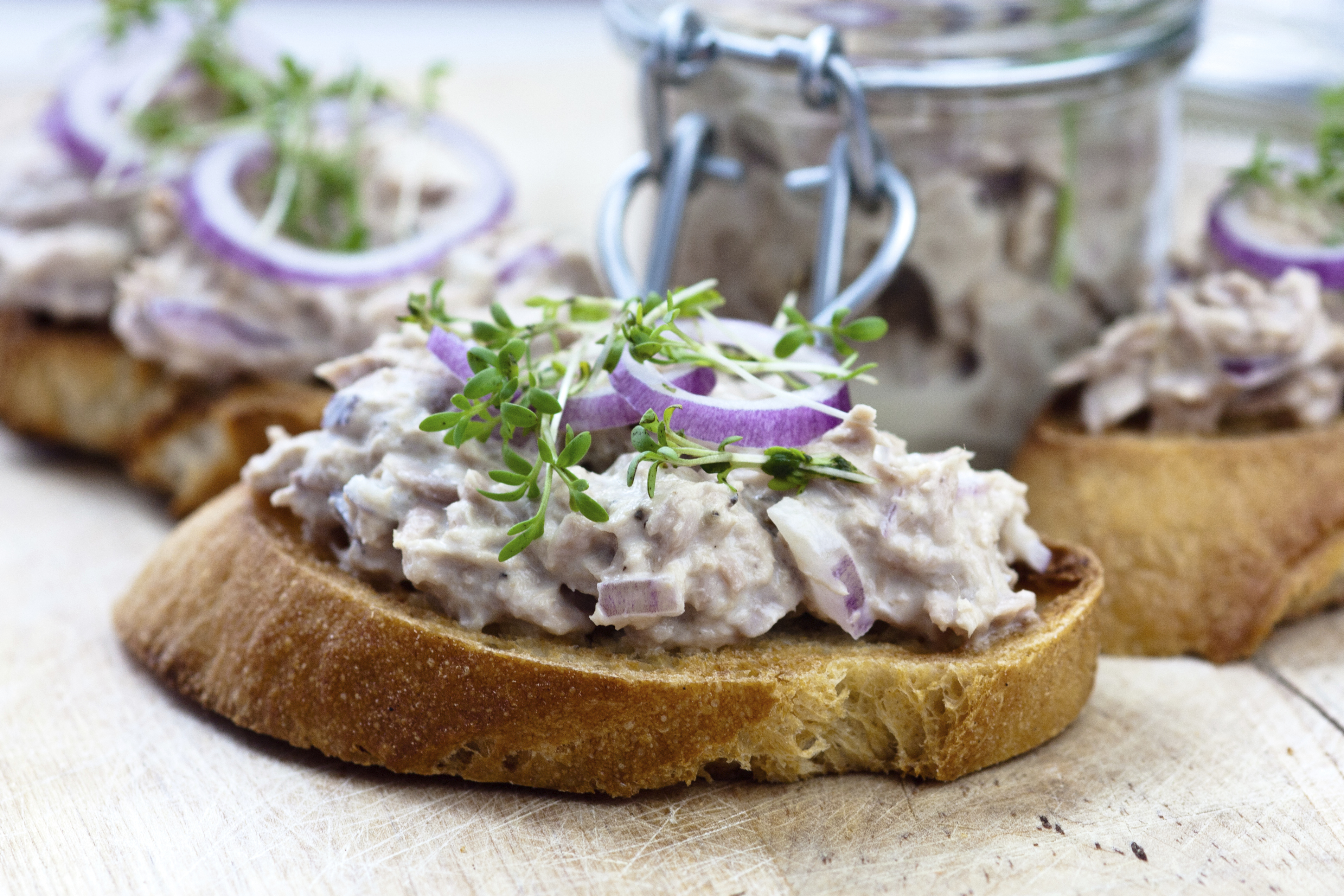 Paté de atún para canapés