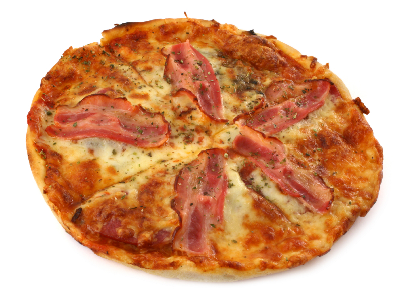 Pizza casera de bacón