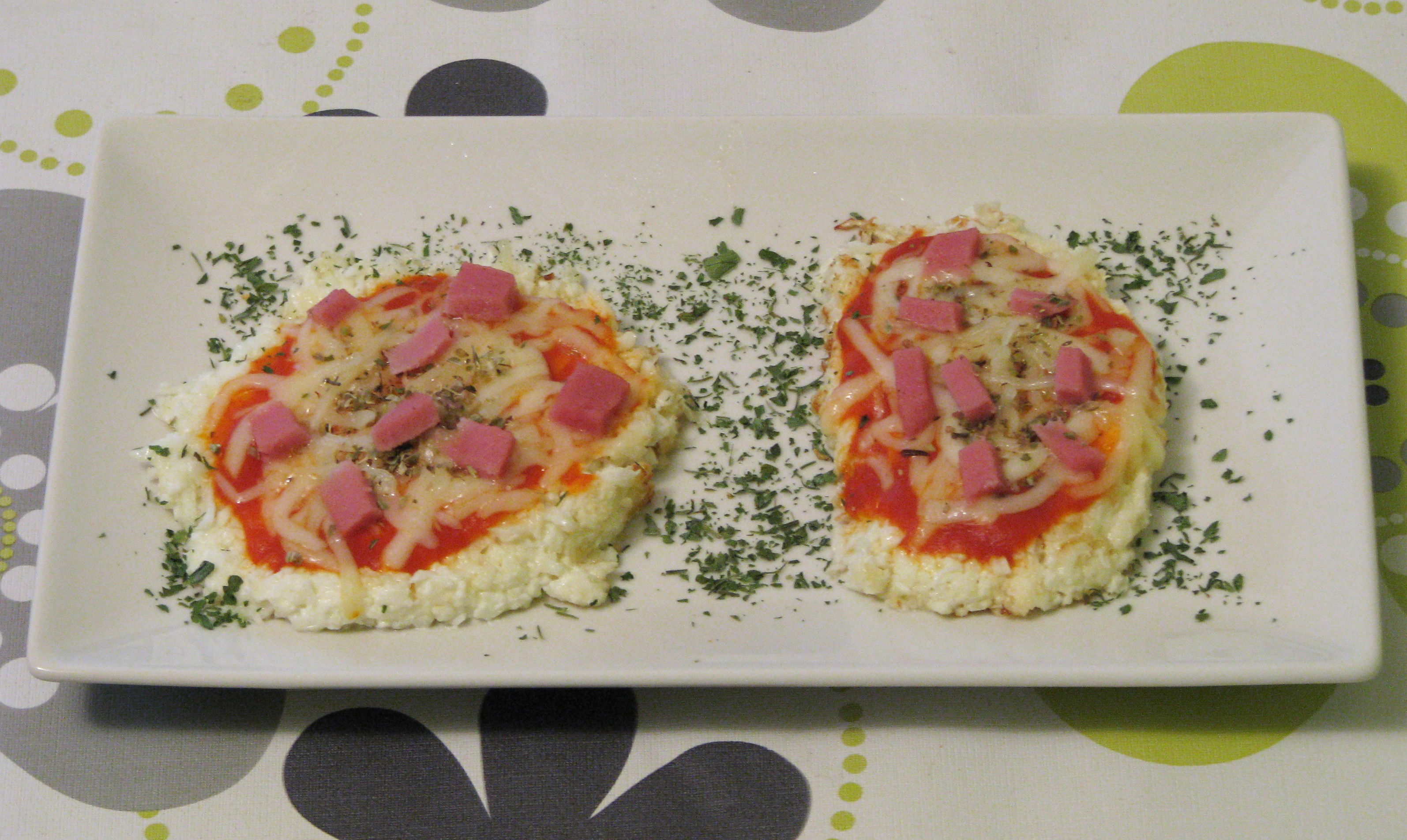 Mini pizzas de coliflor