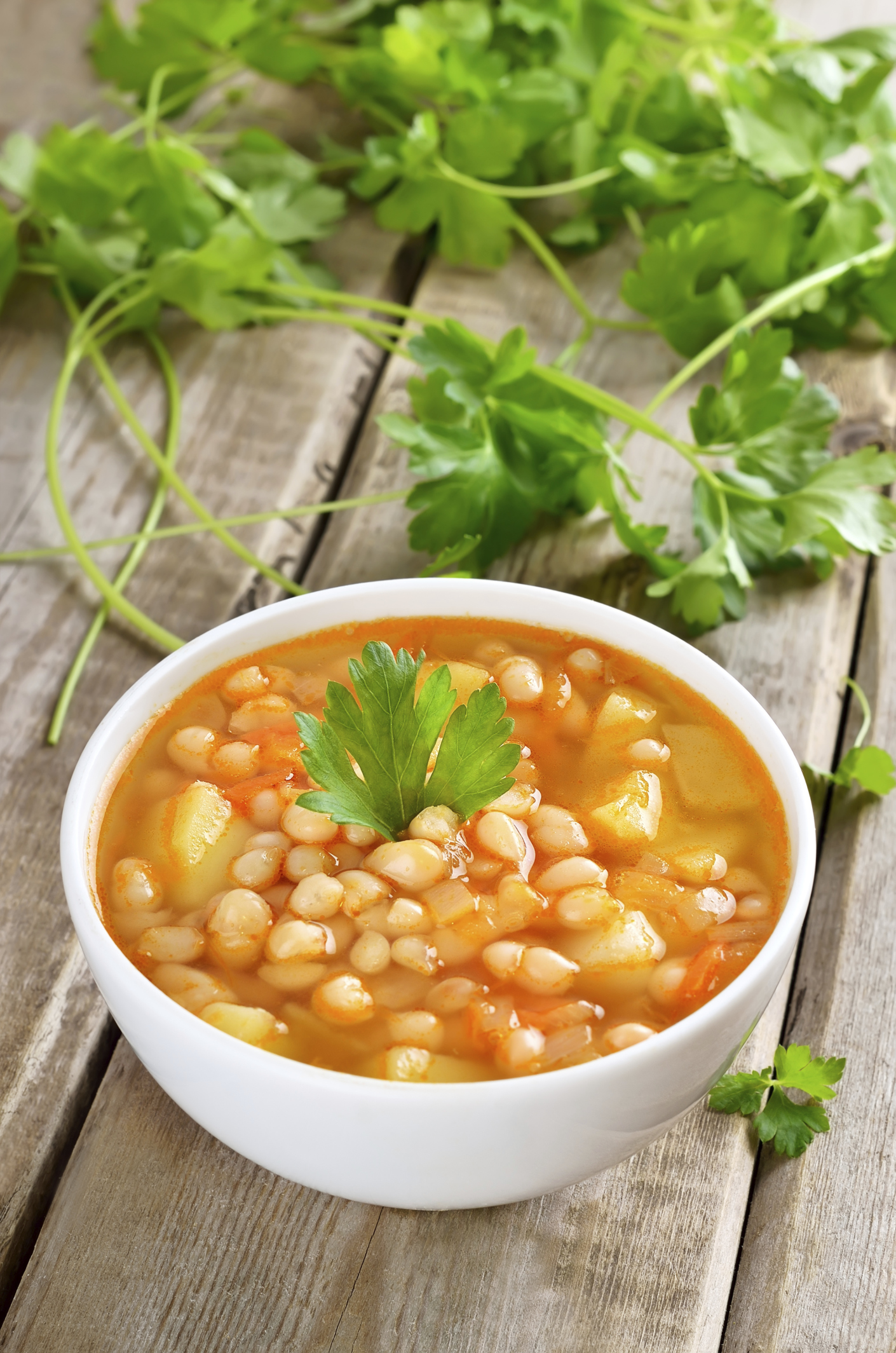 Pochas con verduras y pimentón