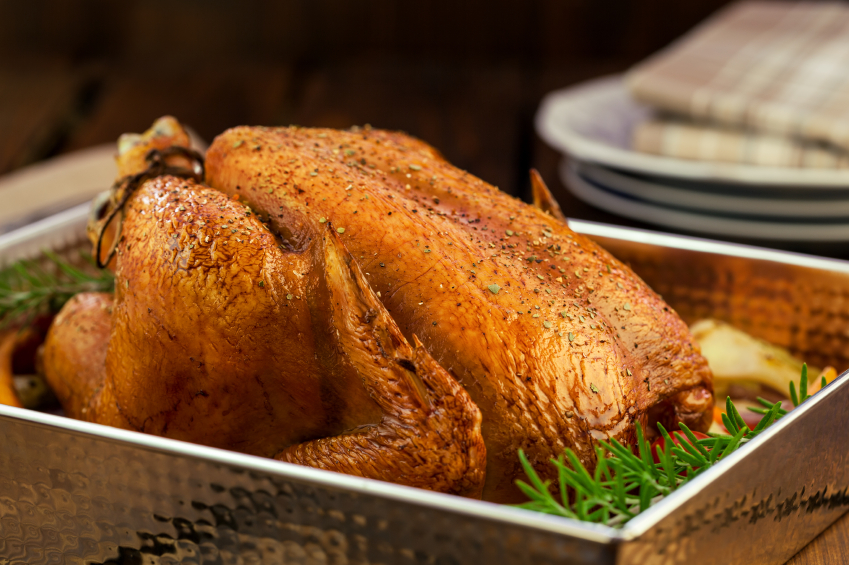 Pollo relleno para Navidad