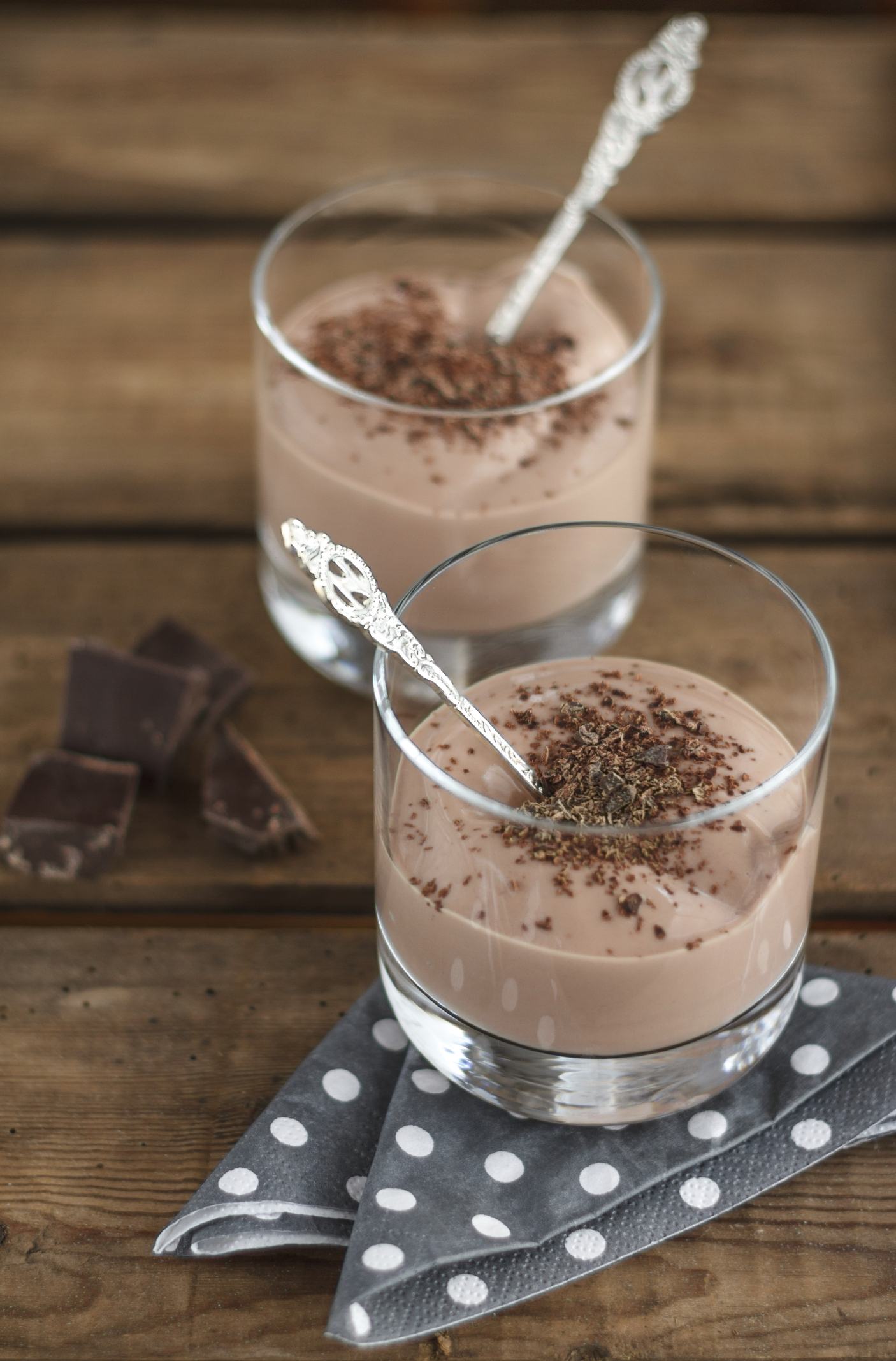 Mousse de café y chocolate blanco