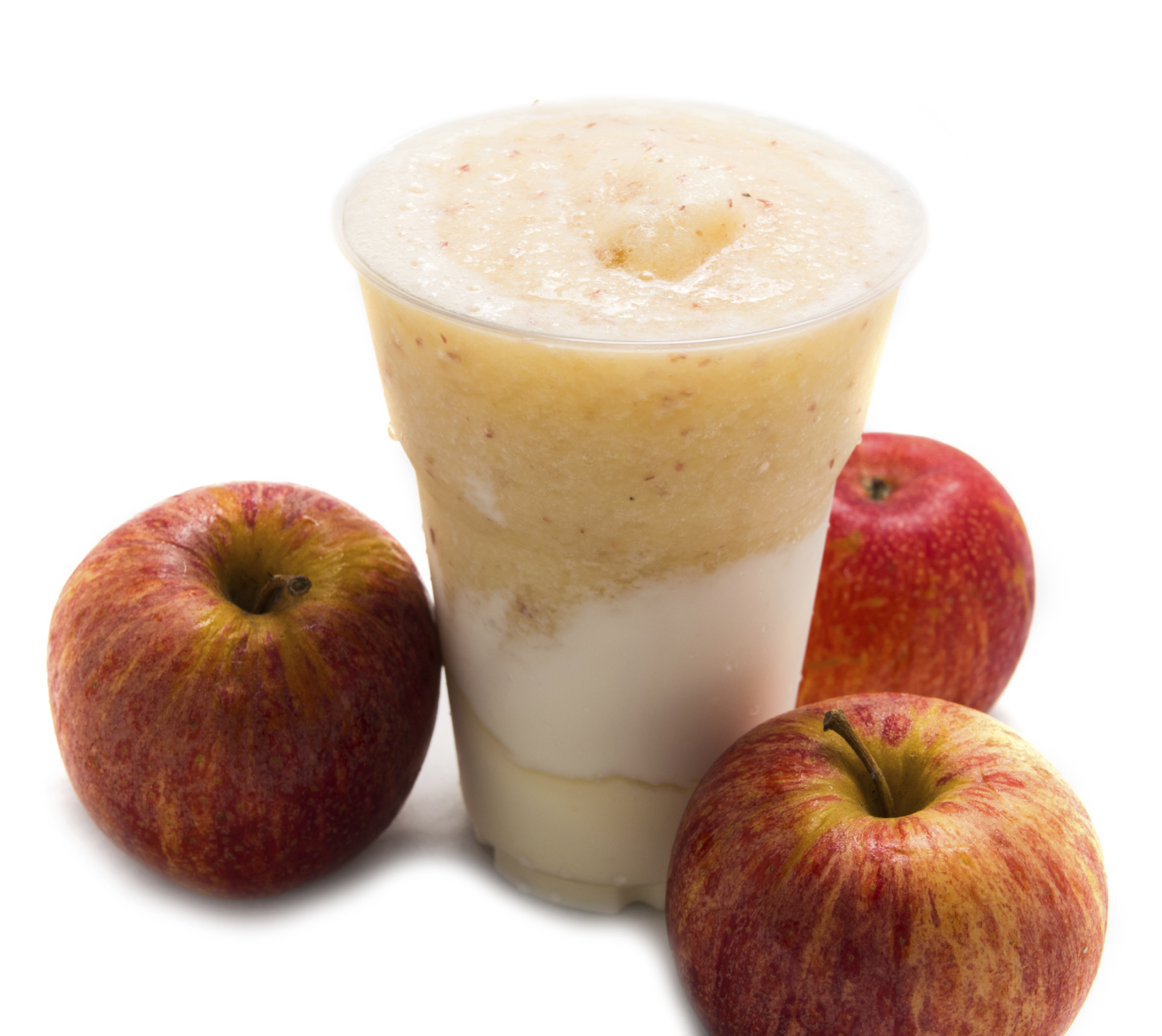 Postre diet con manzana y yogurt cremoso