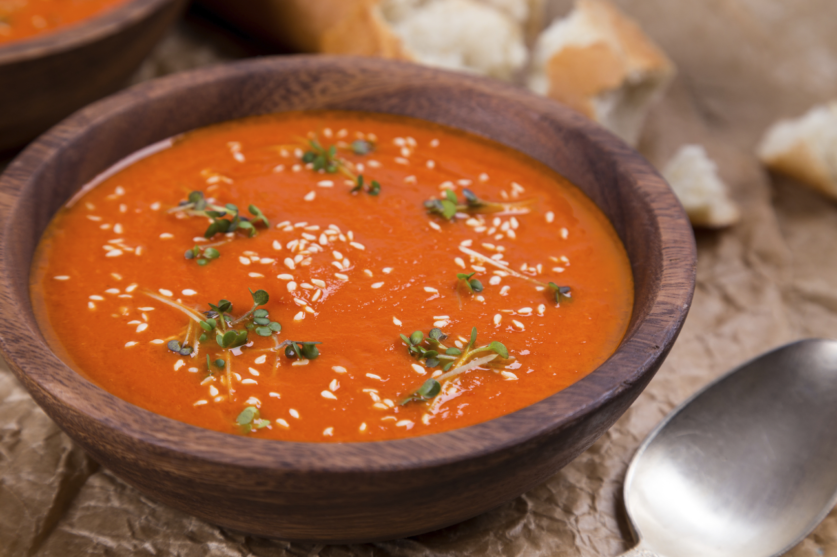 Puré de calabaza y tomate