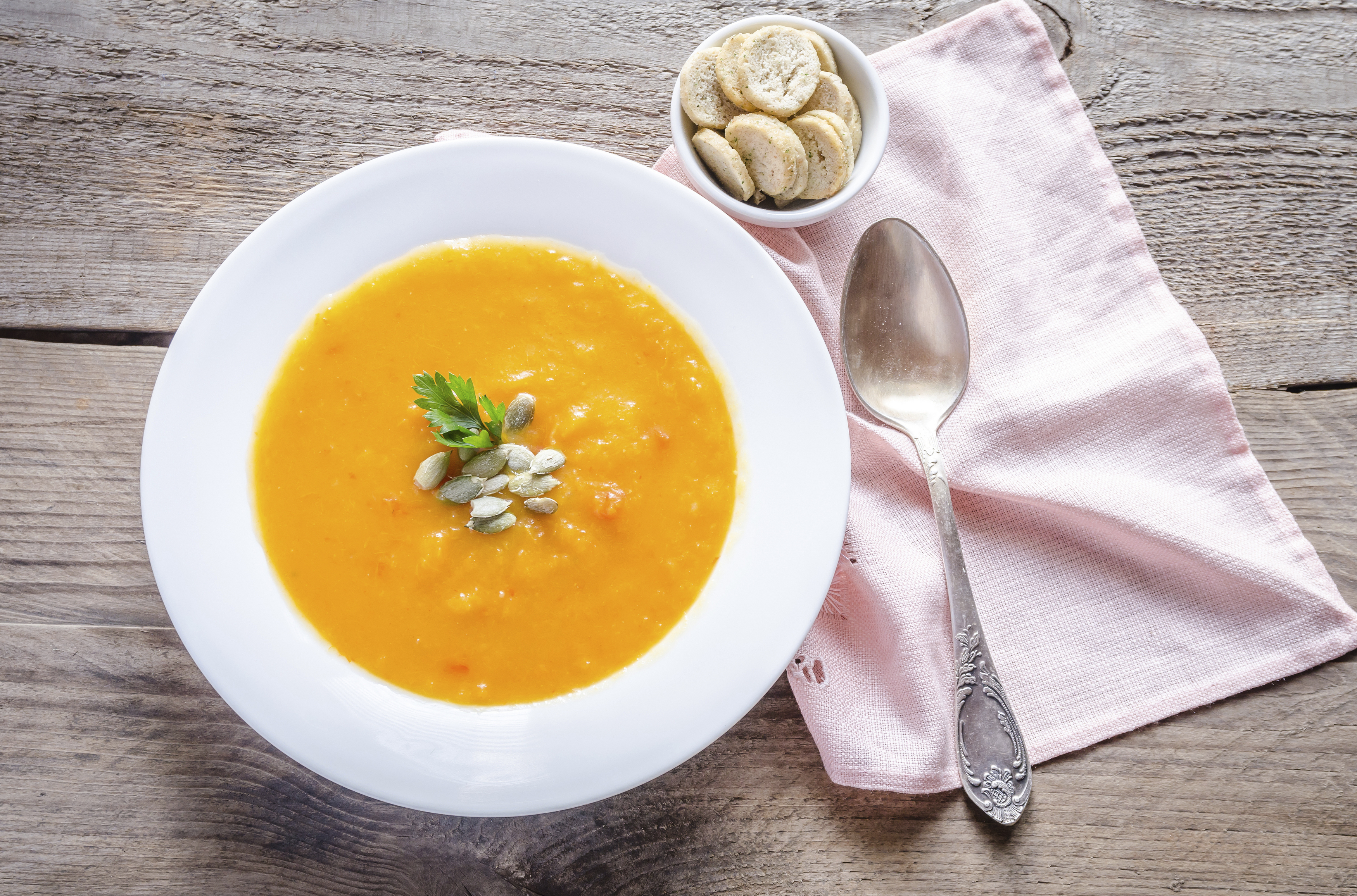 Puré de naranja, calabaza, zanahorias y batata