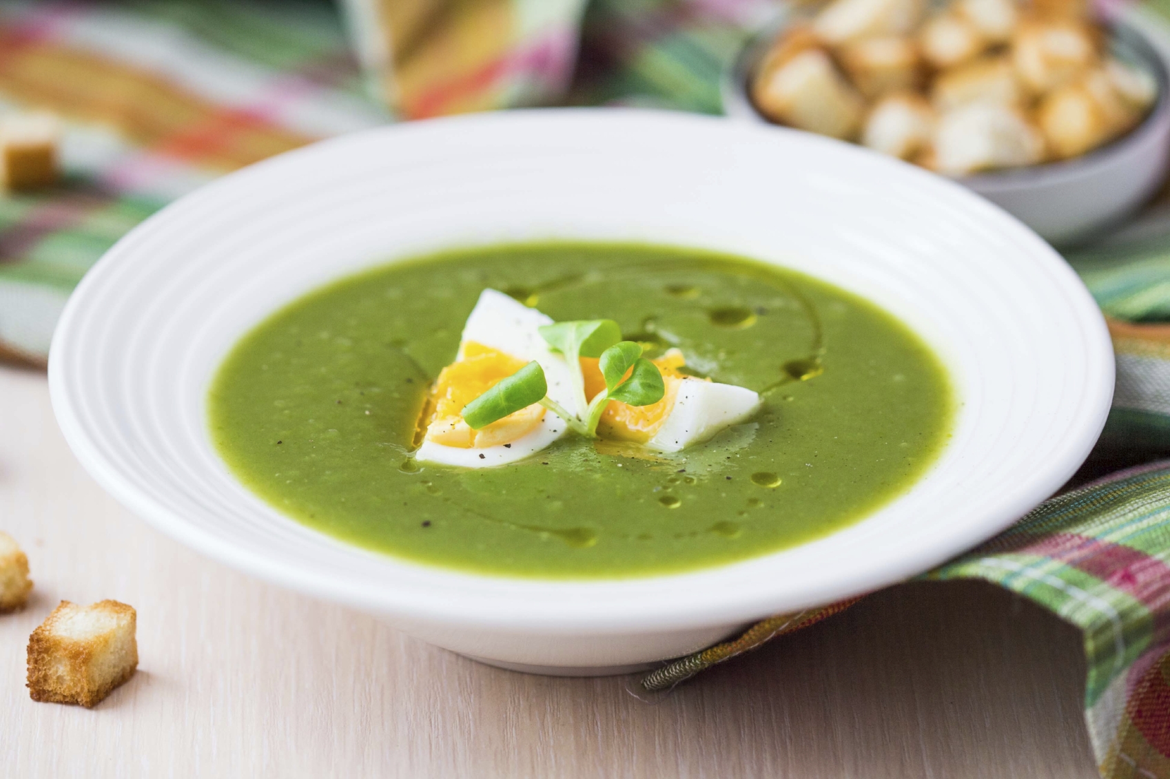 Puré de verduras con huevo