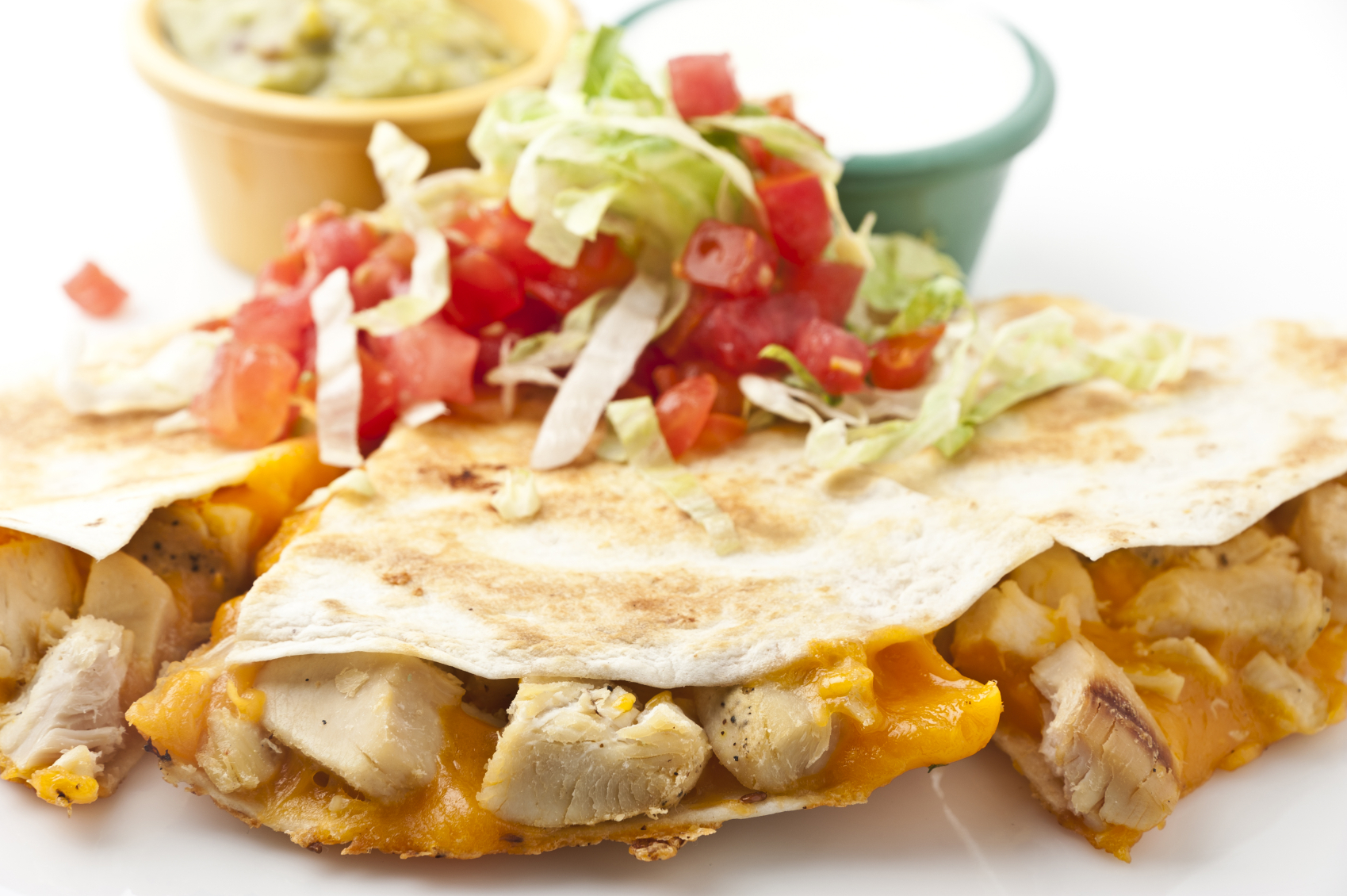 Quesadillas de pollo y piña