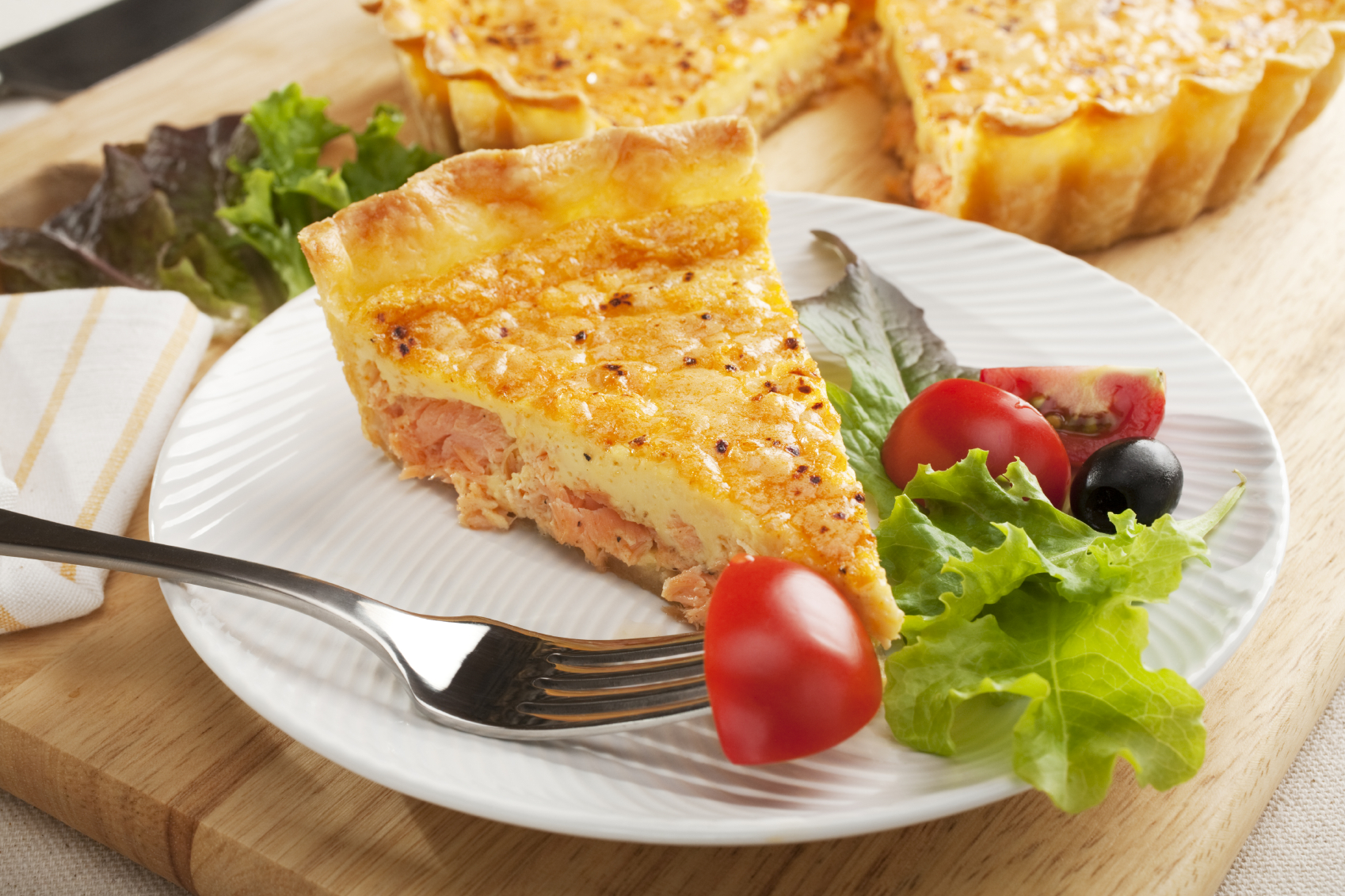 Quiche de salmón fresco