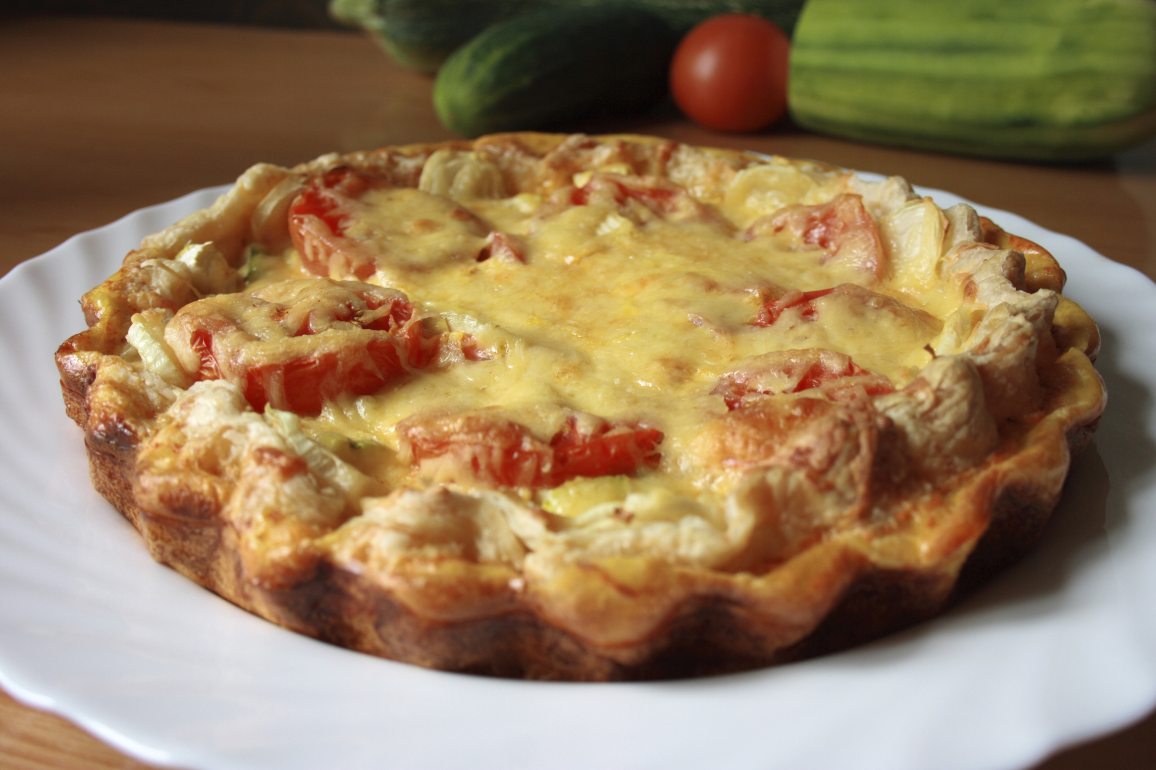 Quiche de tomate y queso de cabra