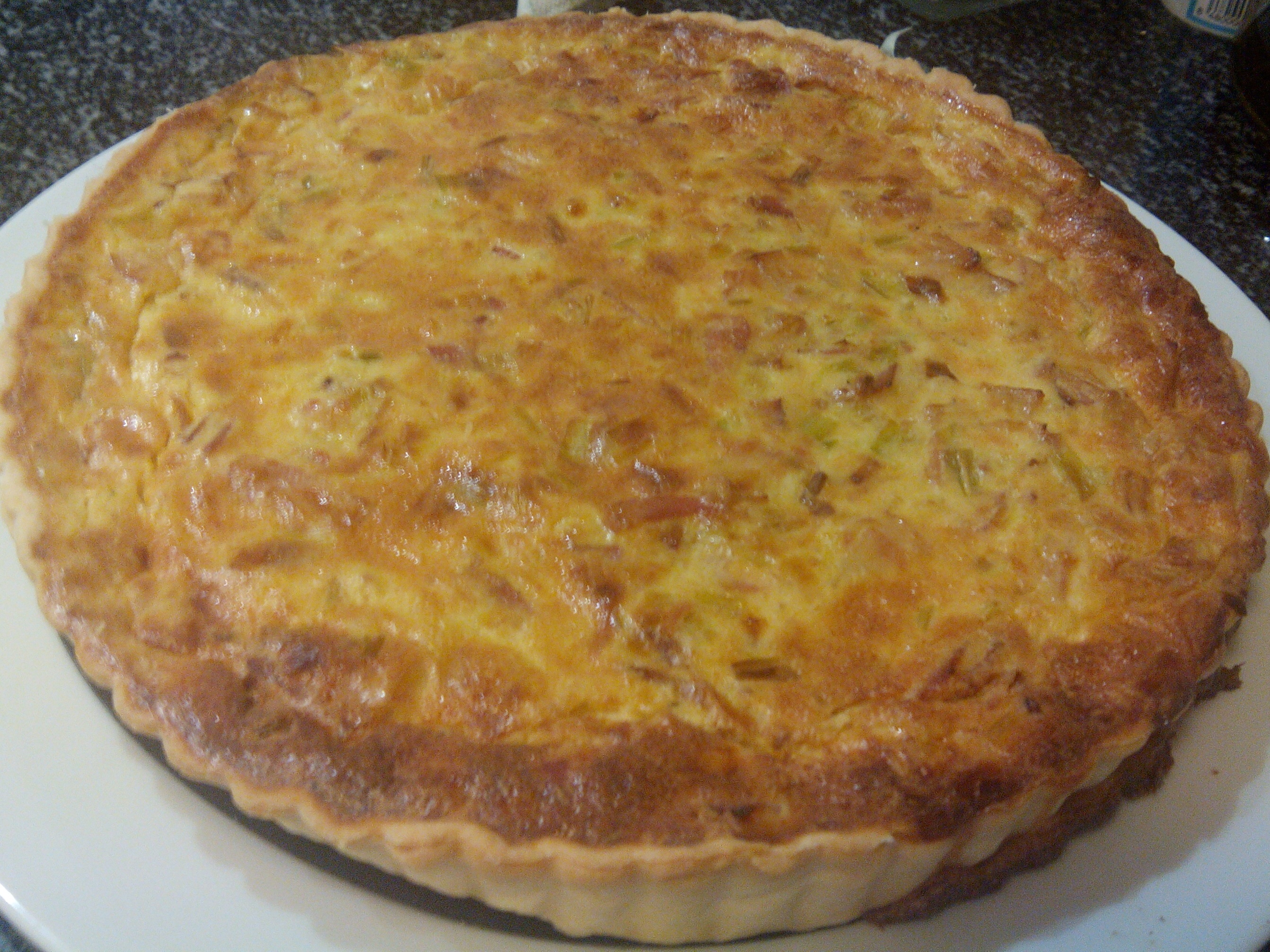 Quiche lorraine de panceta y puerro