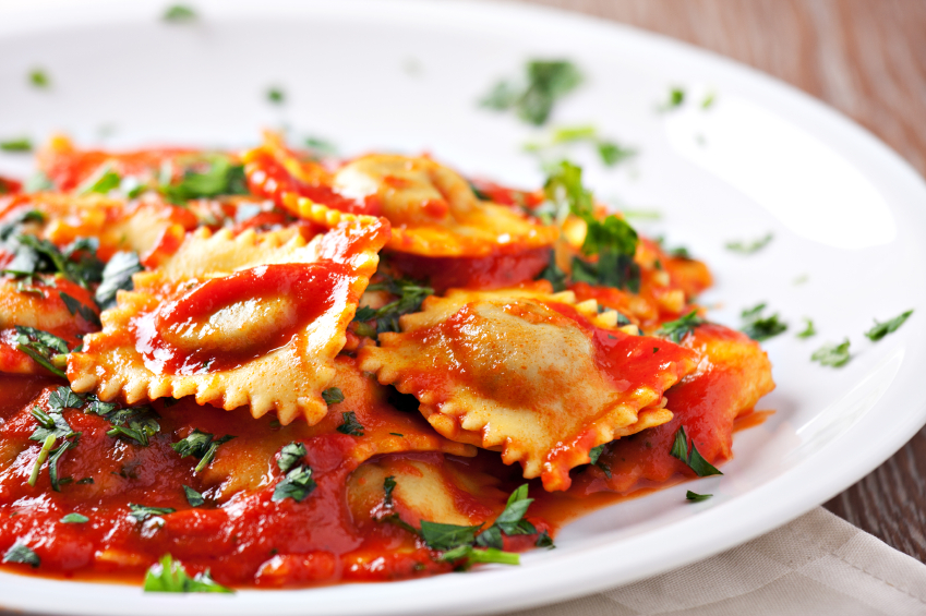 Raviolis con sofrito